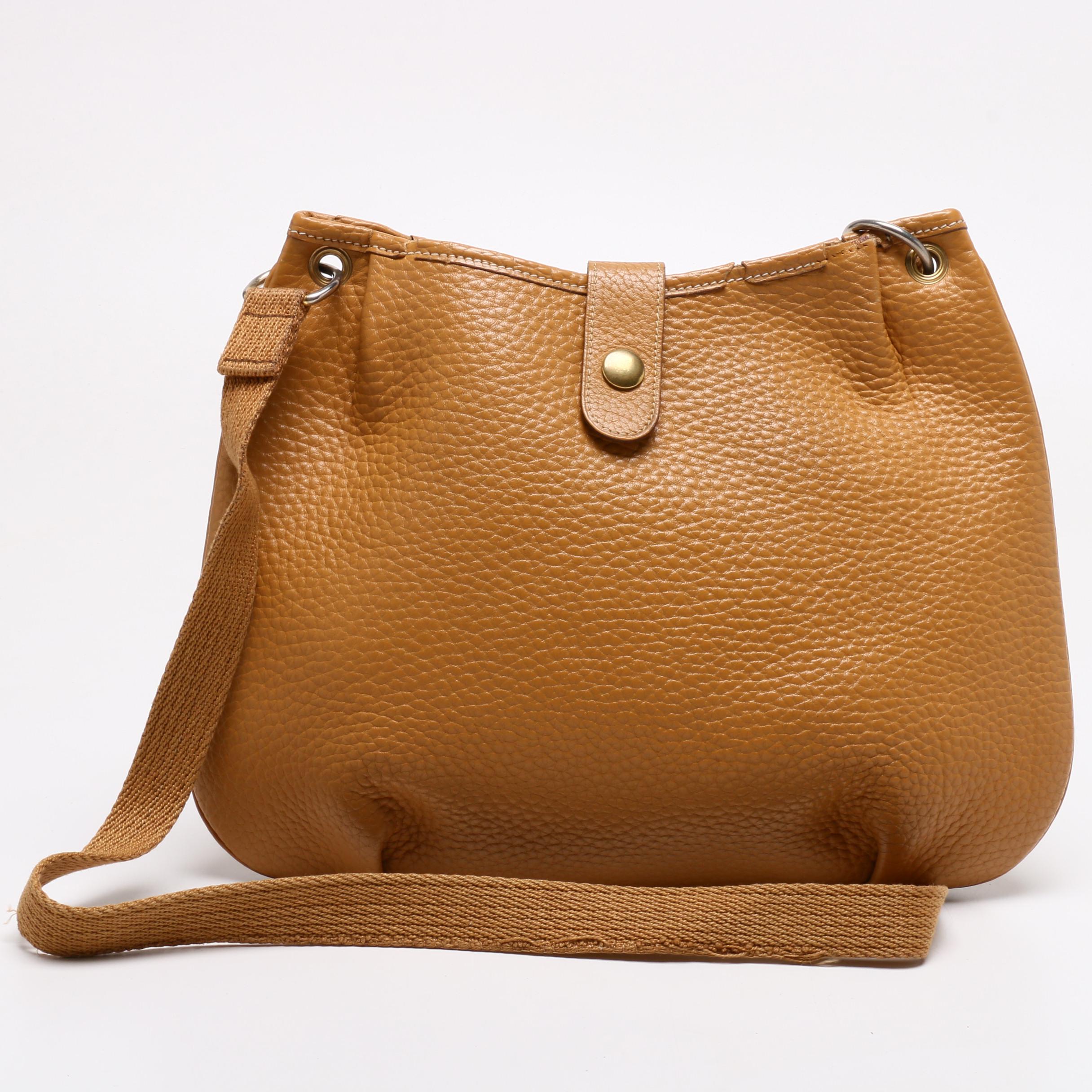 Hermès Paris Tan Clemence Leather Saddle Bag