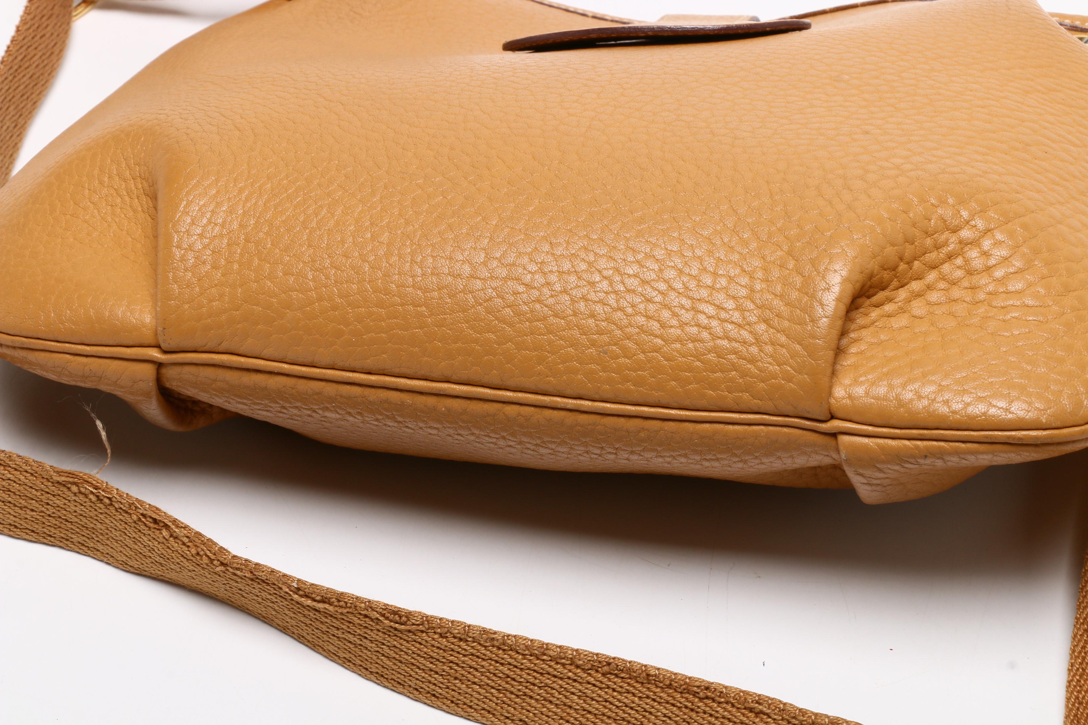 Hermès Paris Tan Clemence Leather Saddle Bag