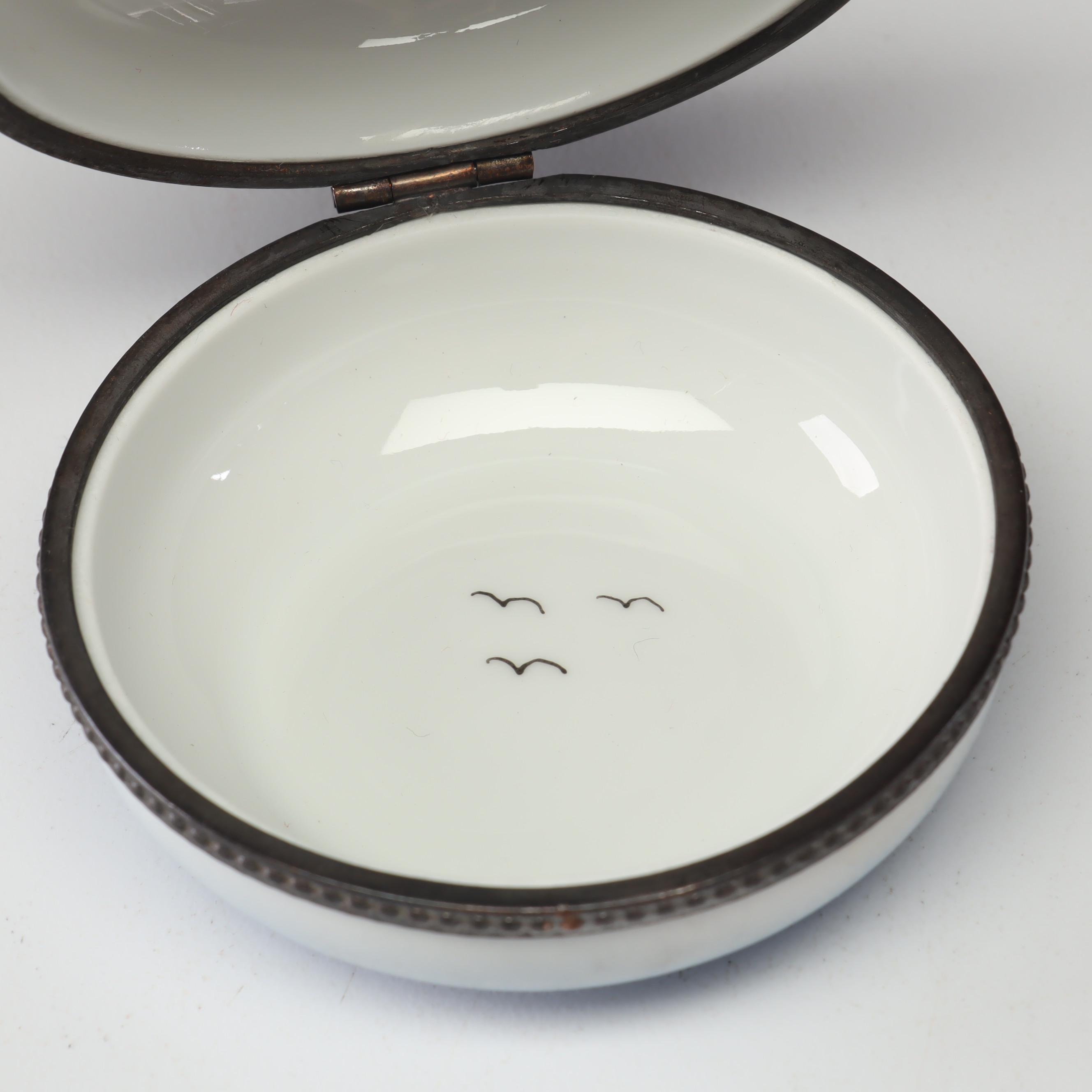 Rochard Hand-Painted Limoges Porcelain Swan Trinket Box