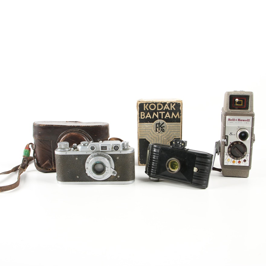 Kodak, Bell & Howell and Xapbkob Vintage Cameras