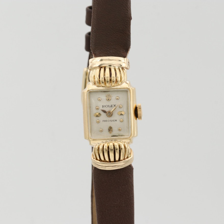 Vintage Rolex 18K Yellow Gold Fancy Lug Cocktail Watch