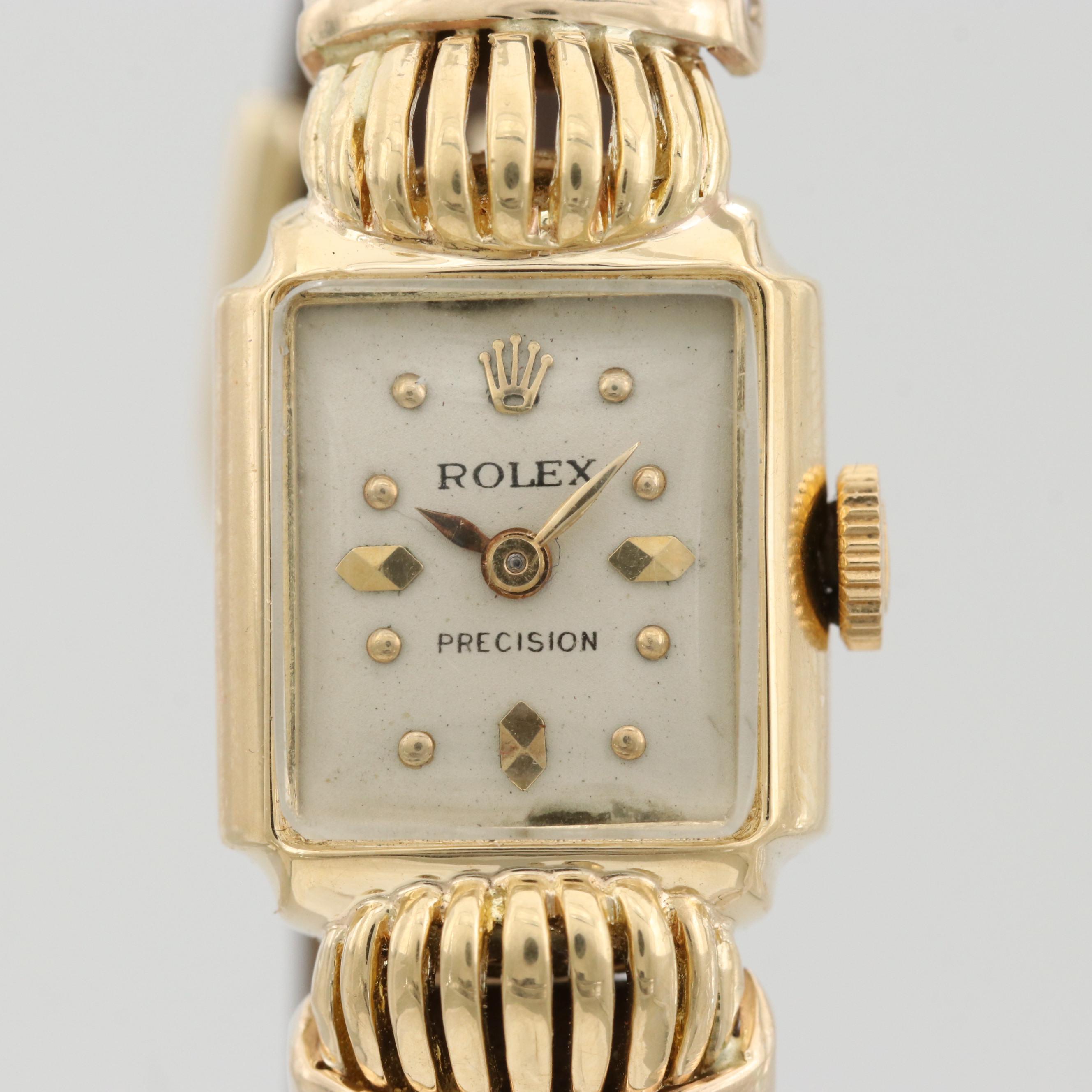 Vintage Rolex 18K Yellow Gold Fancy Lug Cocktail Watch