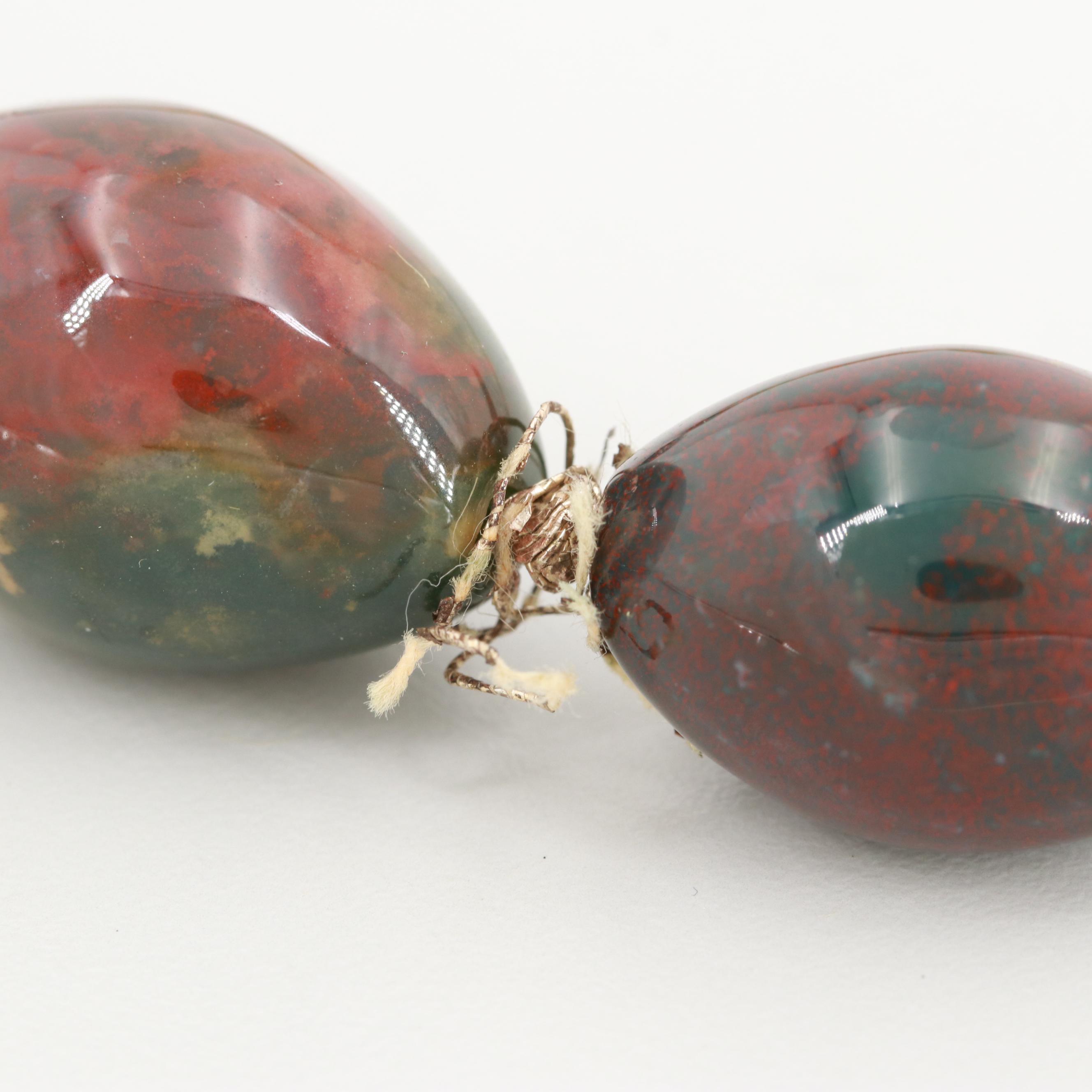 Hand Knotted Jasper Beaded Necklace