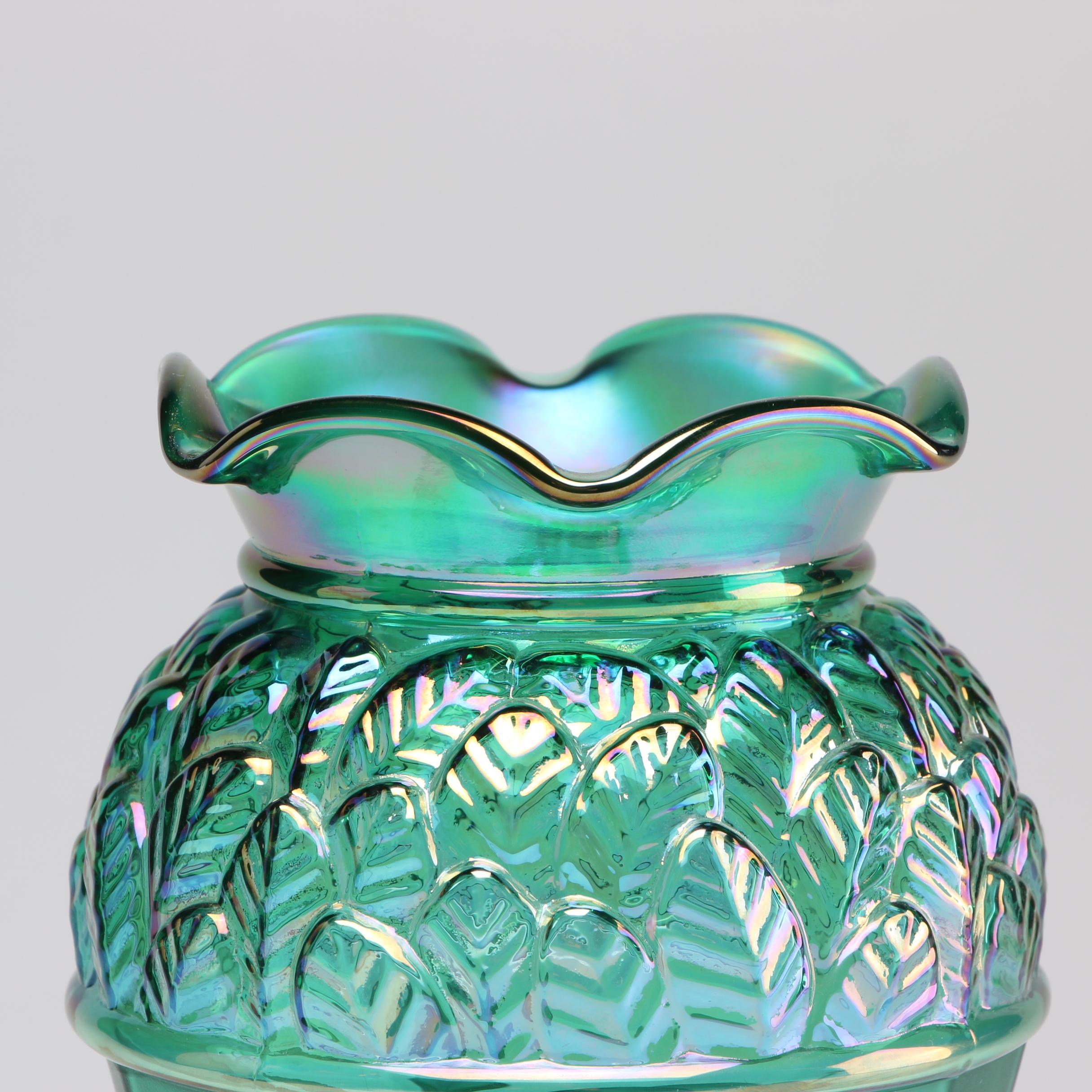Hand-Painted Fenton Glass Vase from the Designer Showcase Series