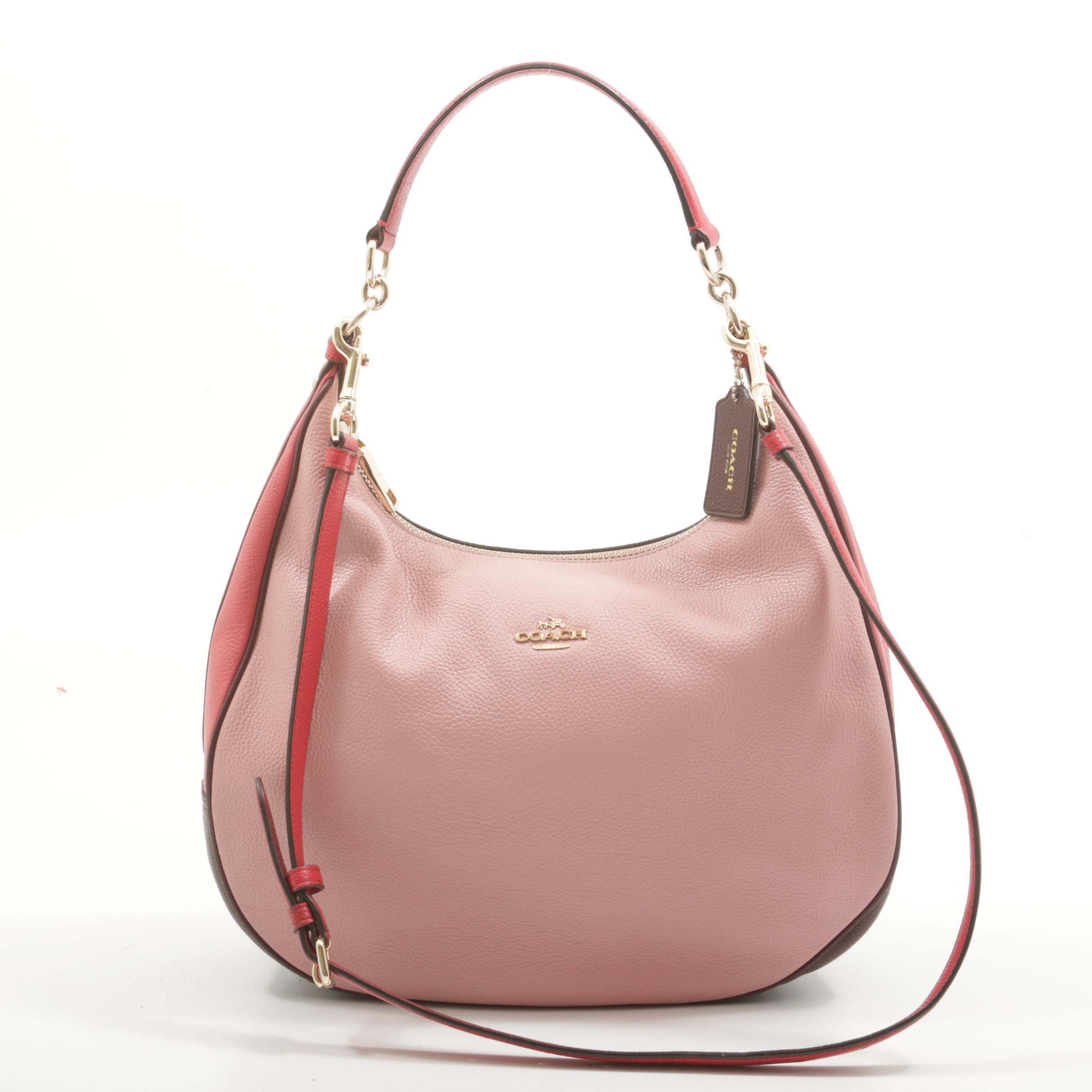 Coach Harley Convertible Hobo Bag in Multicolor Colorblock Pebbled Leather