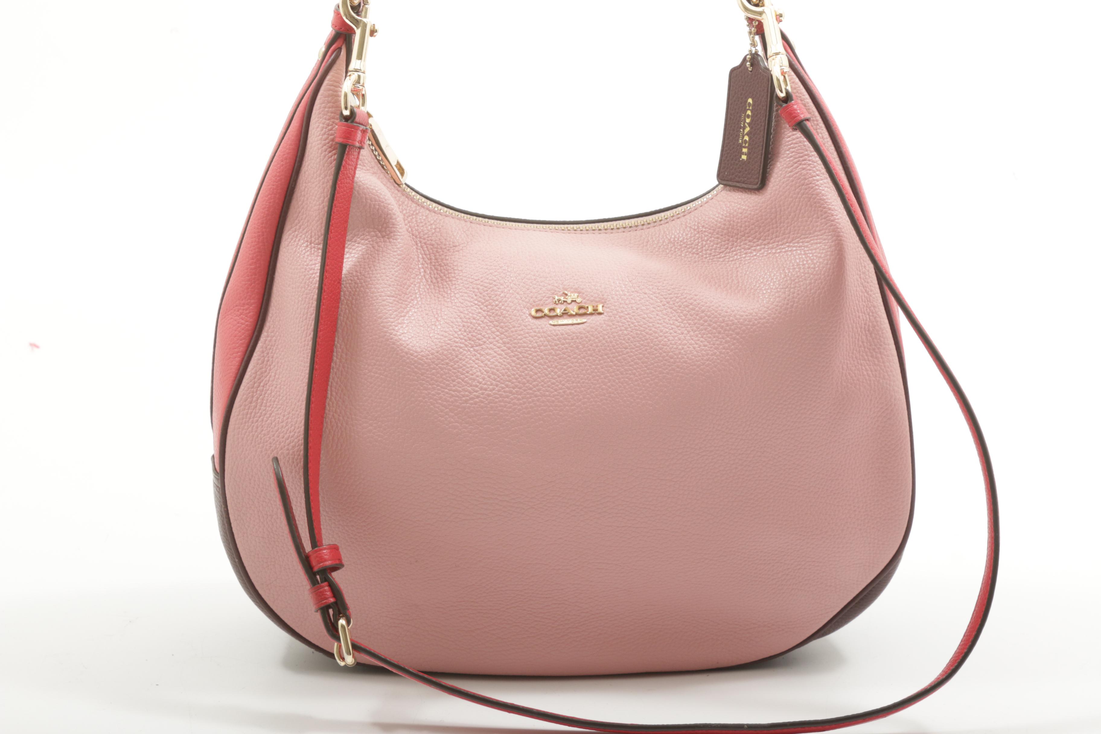 Coach Harley Convertible Hobo Bag in Multicolor Colorblock Pebbled Leather