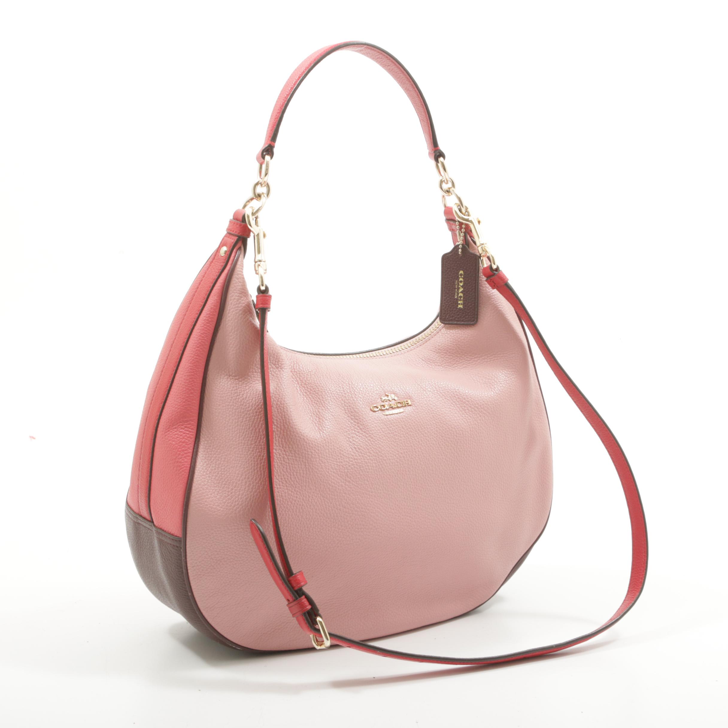 Coach Harley Convertible Hobo Bag in Multicolor Colorblock Pebbled Leather