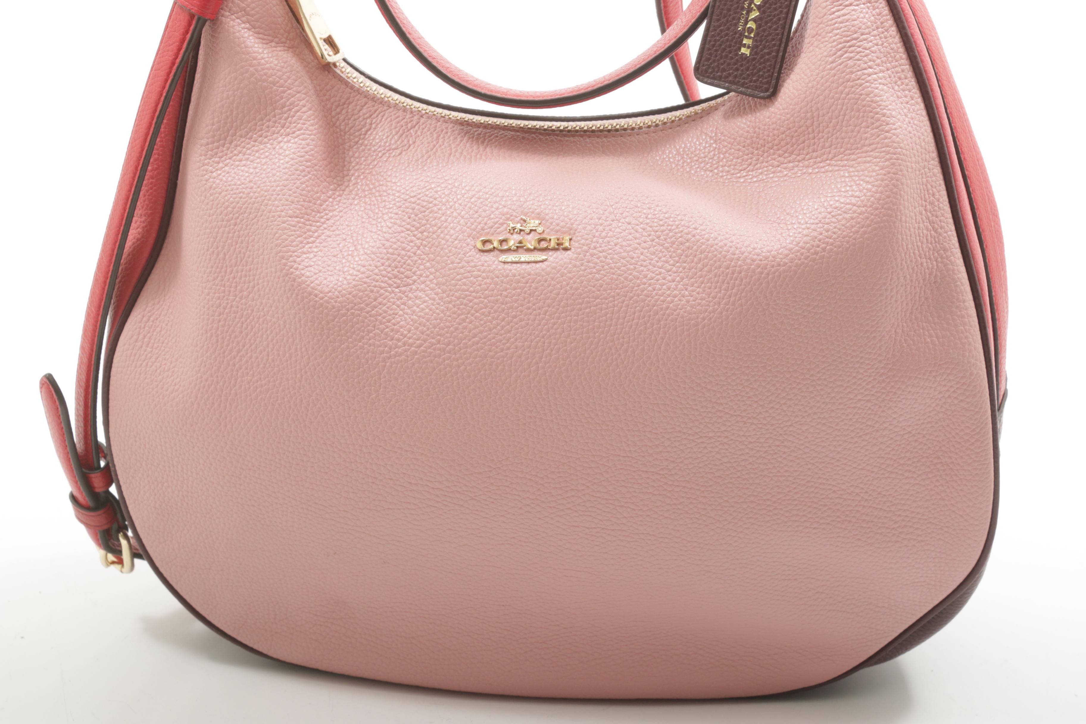 Coach Harley Convertible Hobo Bag in Multicolor Colorblock Pebbled Leather