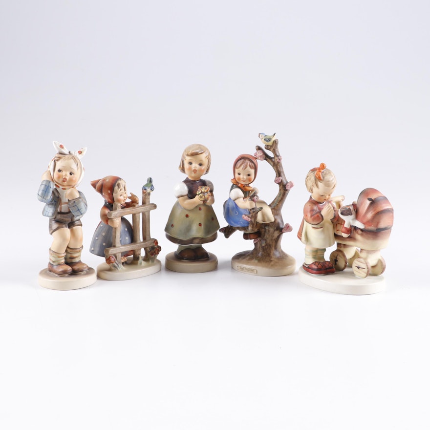 Goebel Hummel Figurines including "For Mother" and "Apple Tree Girl"