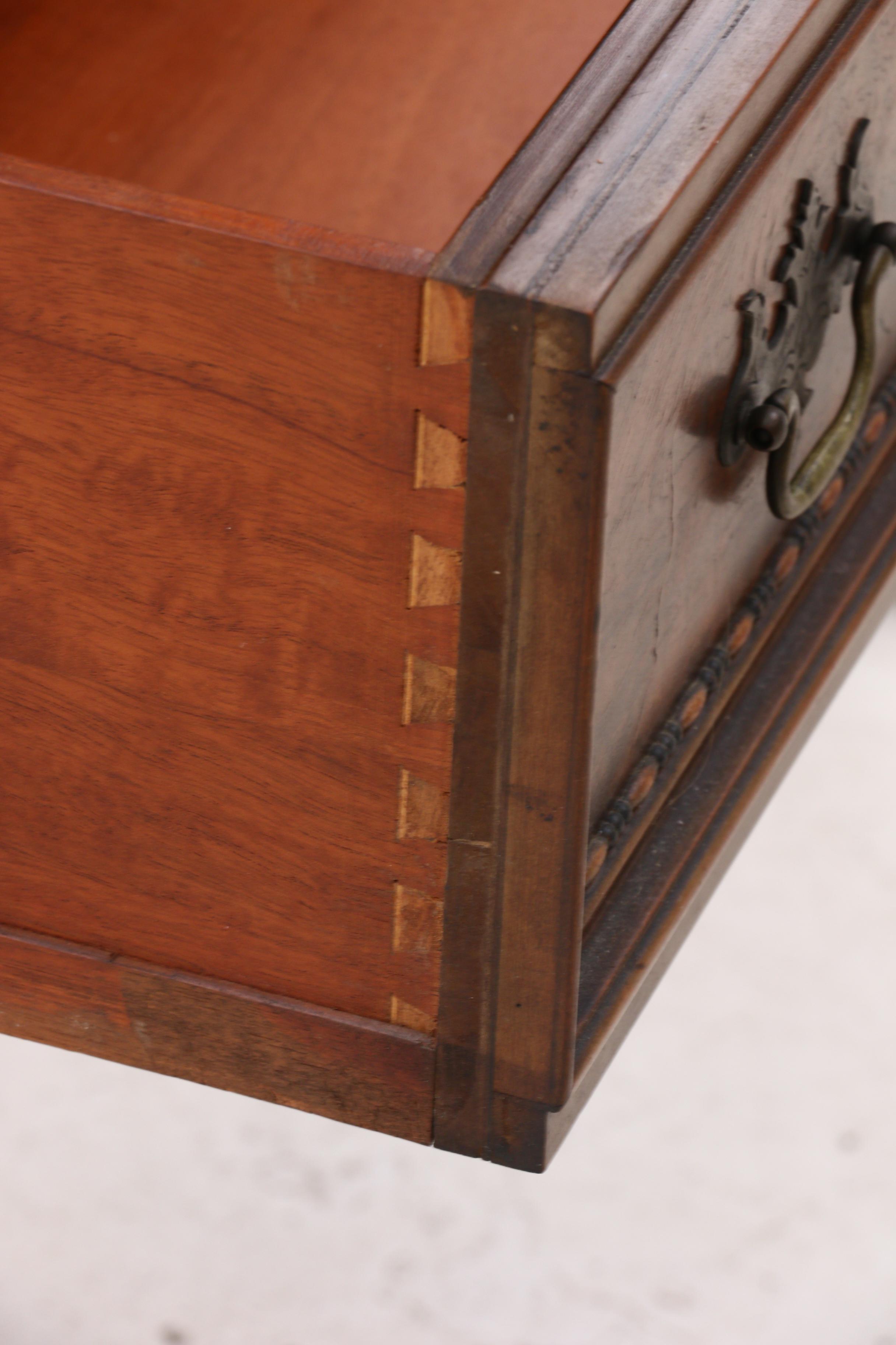 George II Style Walnut Burl with Chinoiserie by Berkey & Gay, Circa 1920-1930s