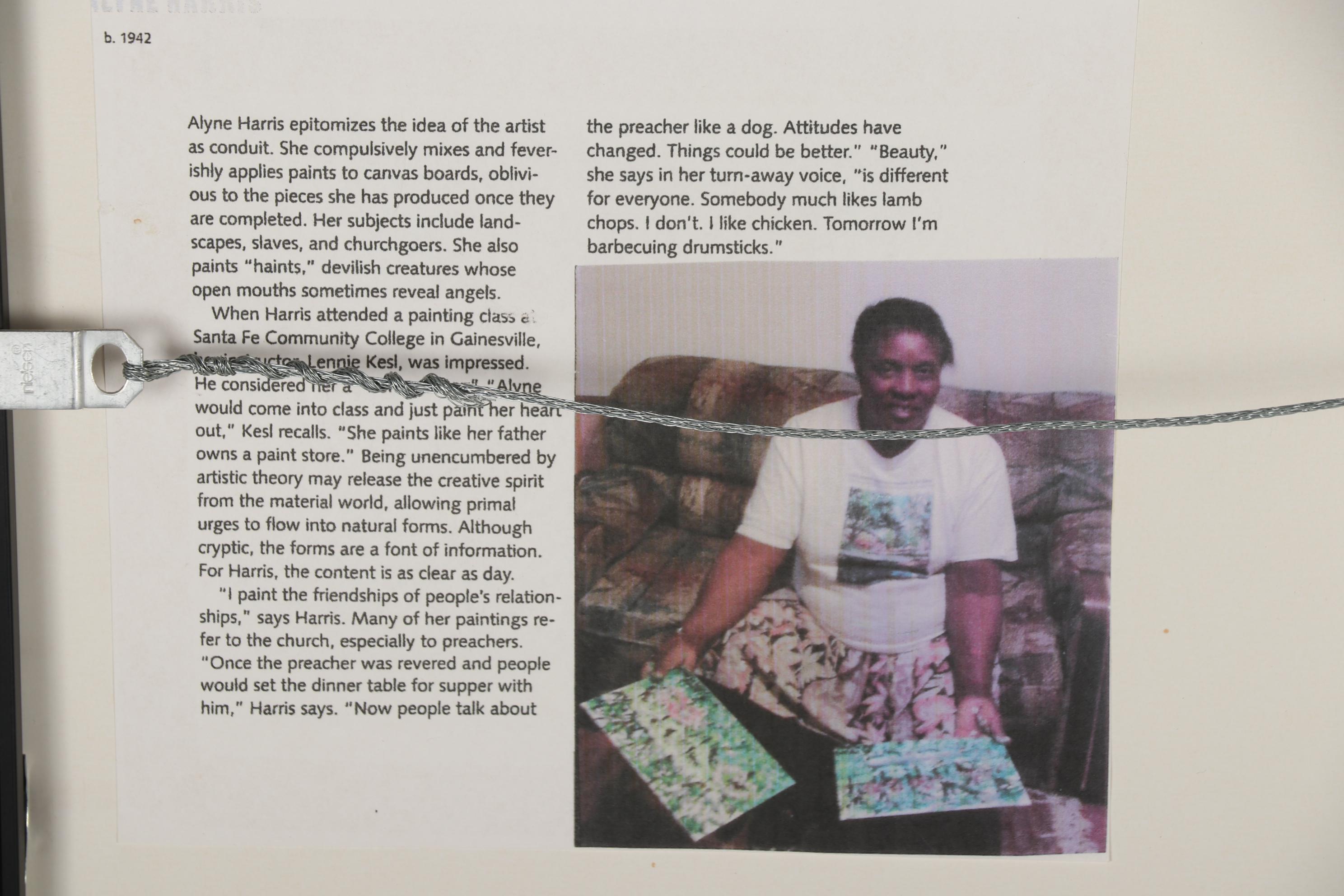 Alyne Harris Acrylic Folk Painting of Abstract Landscape