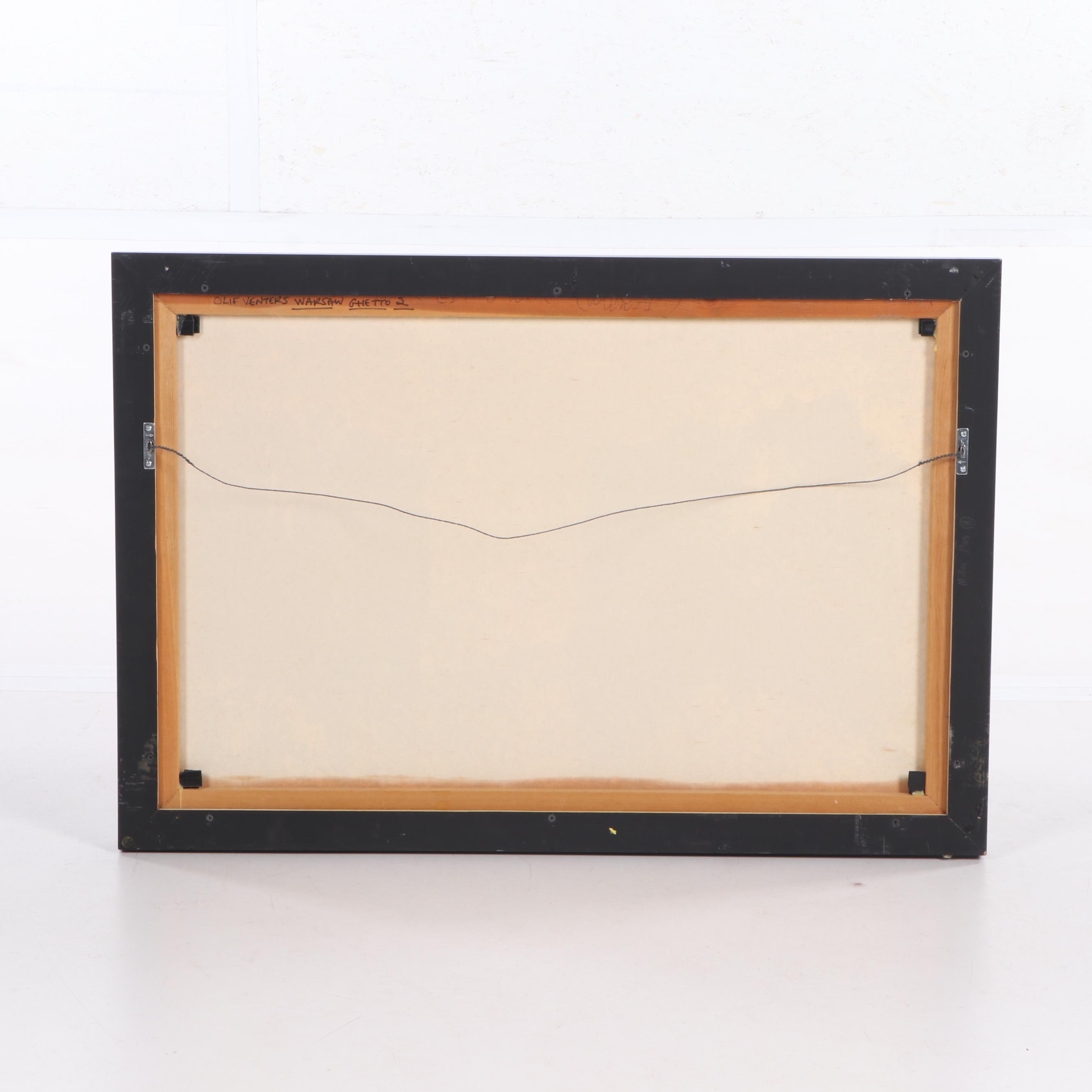 Olif Venters Oil Painting "Warsaw Ghetto 2"