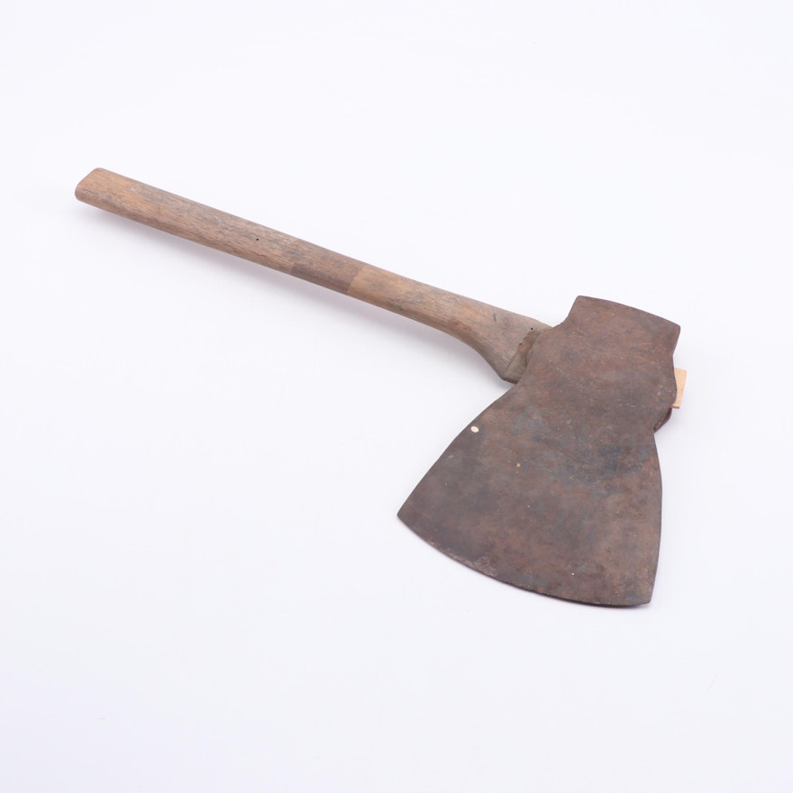 Wrought Iron Axe with Offset Handle, Mid 19th Century