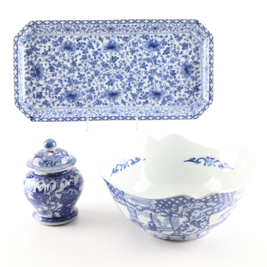 Decorative Blue and White Chinese Porcelain