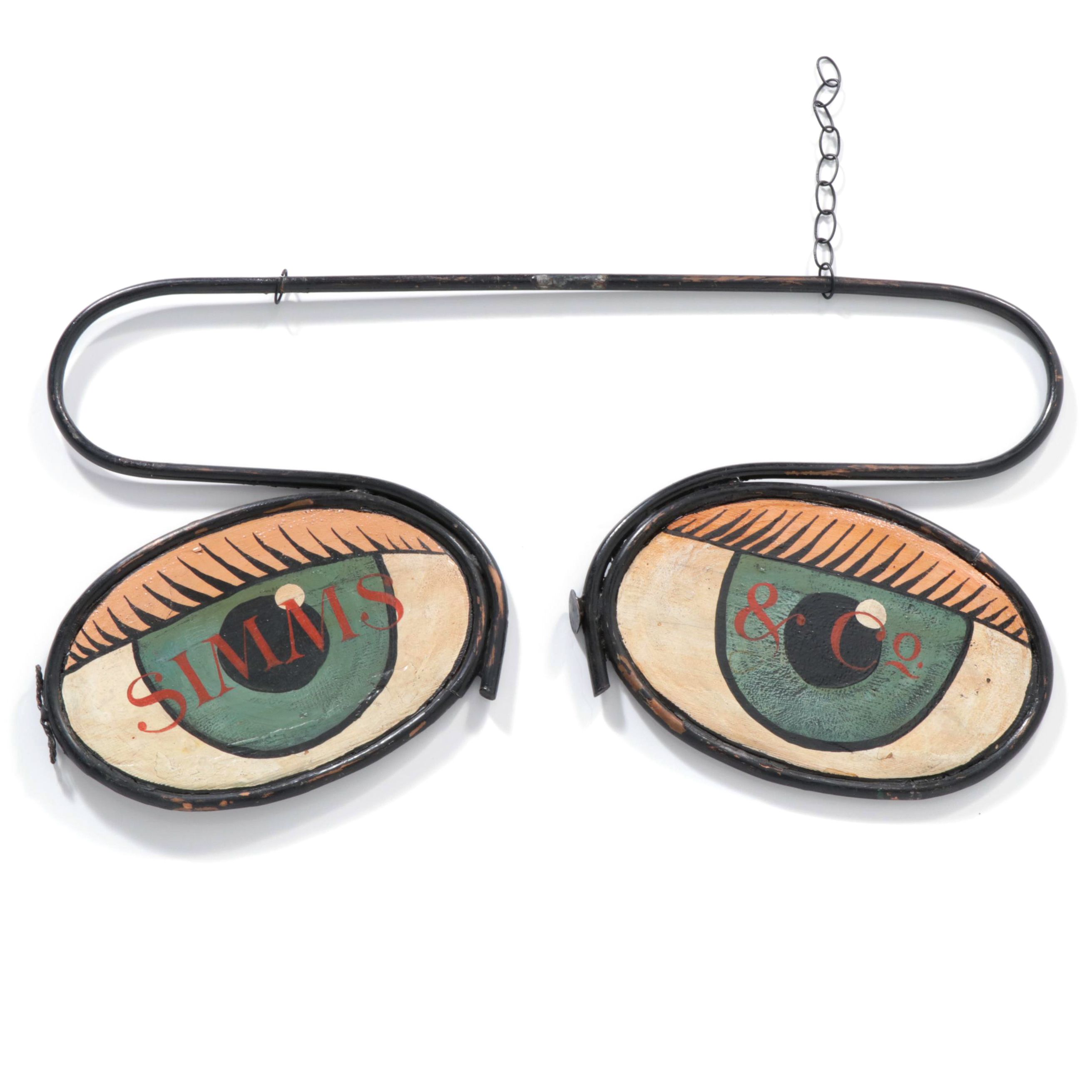 Simms & Co. Hand-Painted Advertising Sign, 20th Century