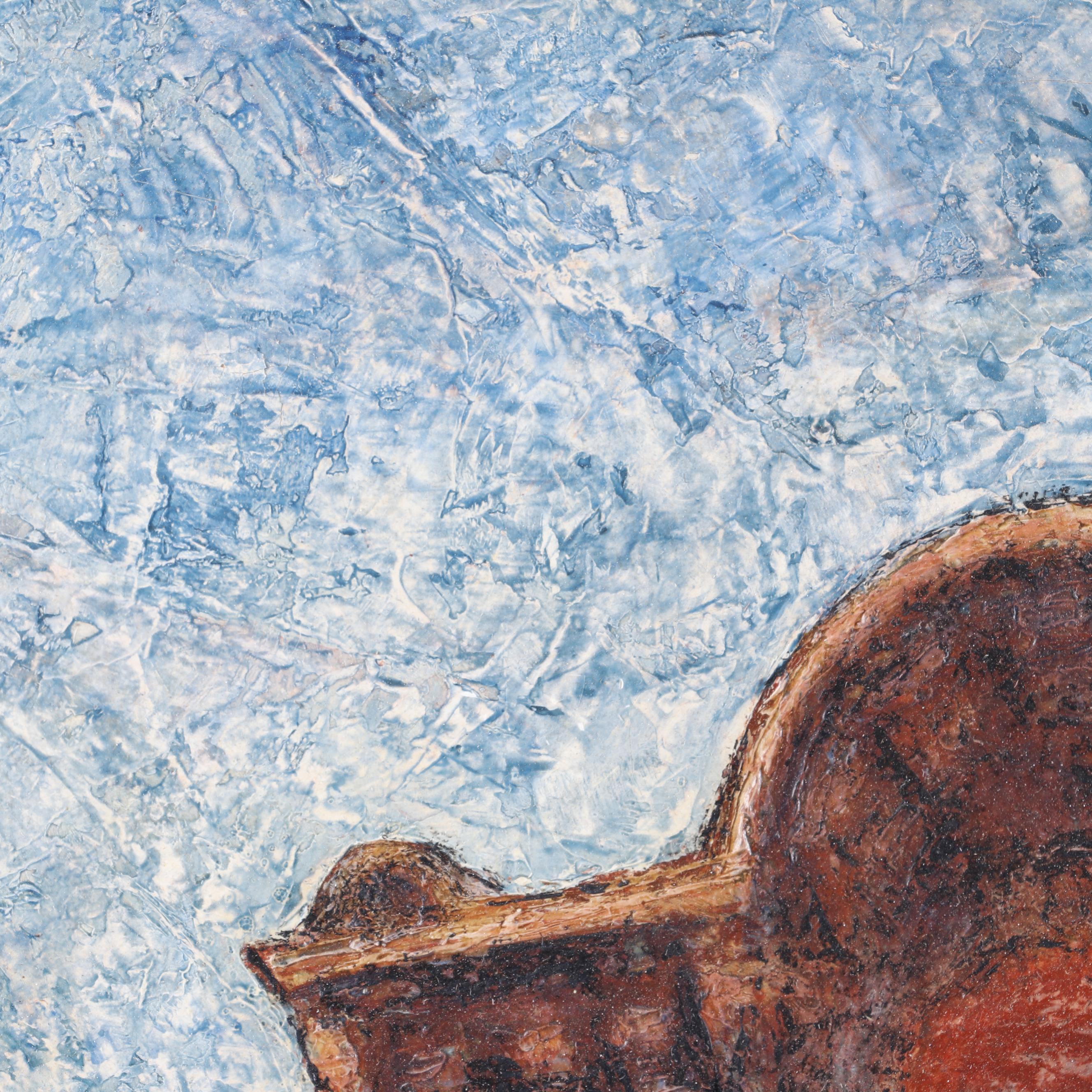 John B. Sisley Oil Painting "Spring and Main Sunday Morning"