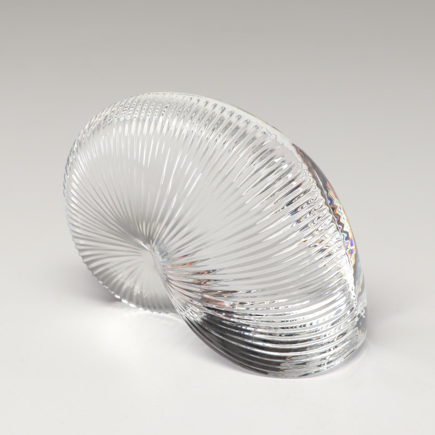 Baccarat Crystal Nautilus Shell Paperweight