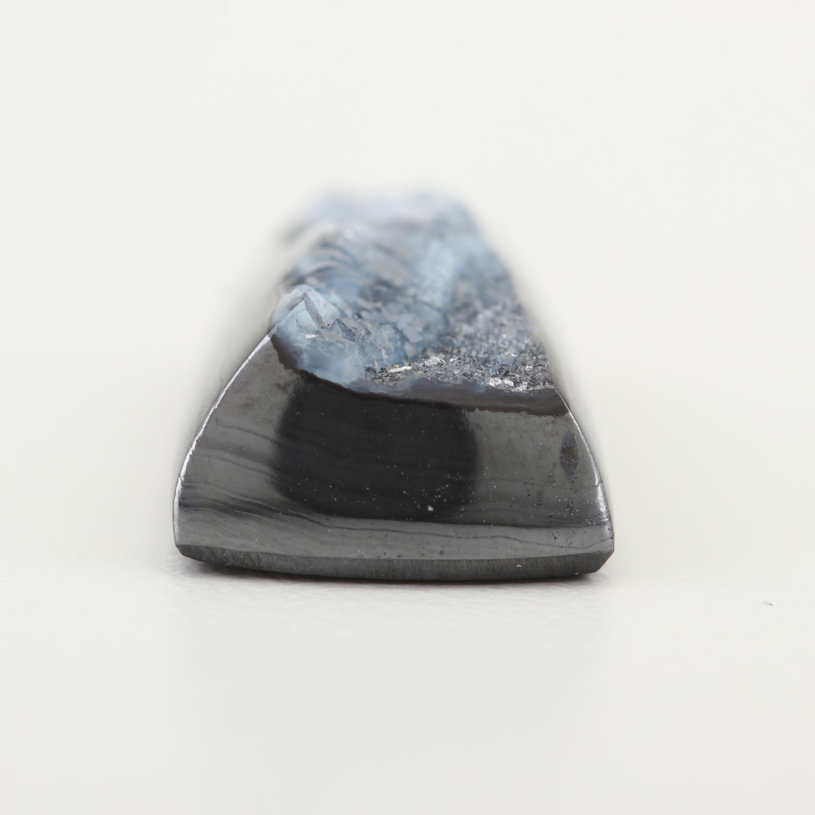 Loose Quartz Druzy on Hematite Stone