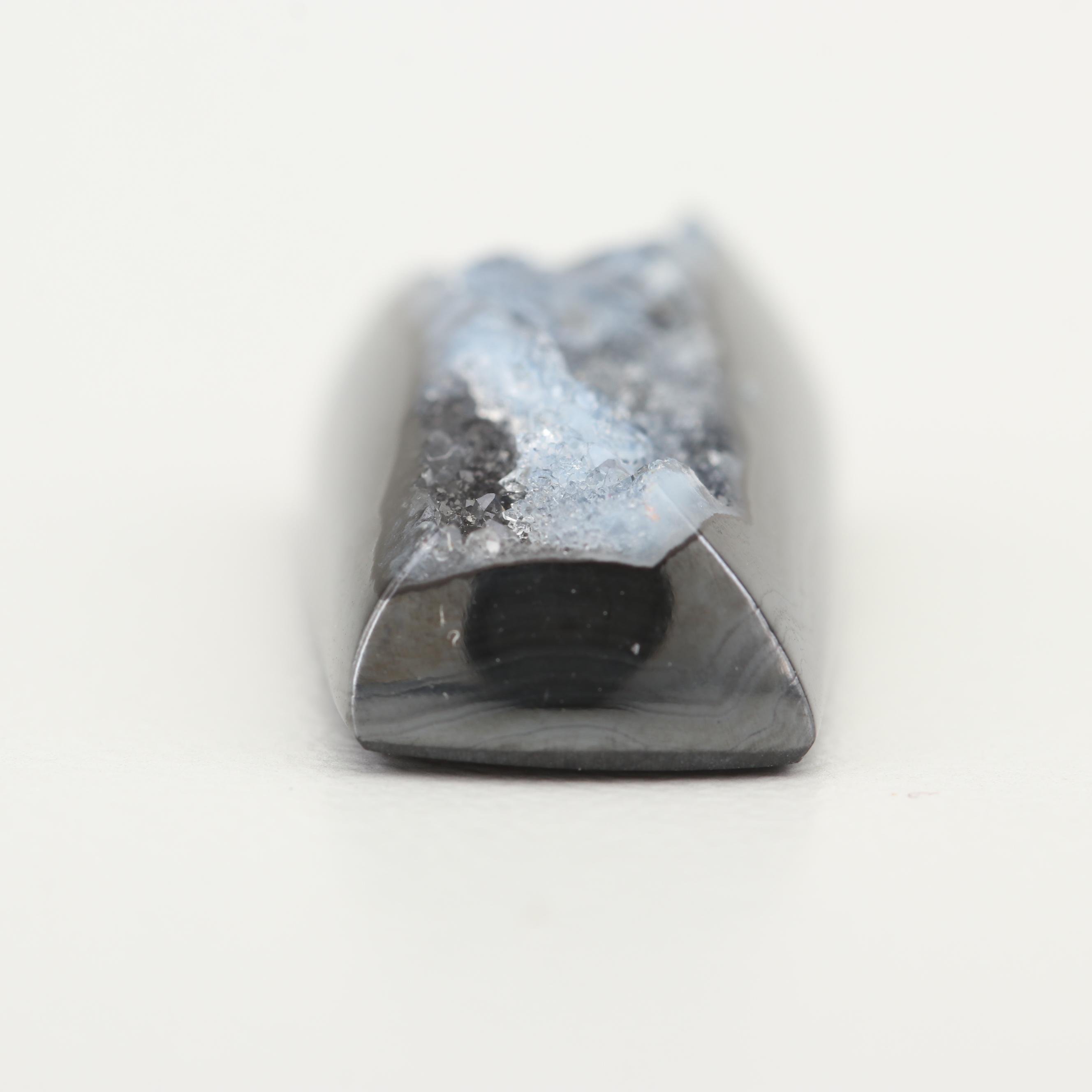 Loose Quartz Druzy on Hematite Stone