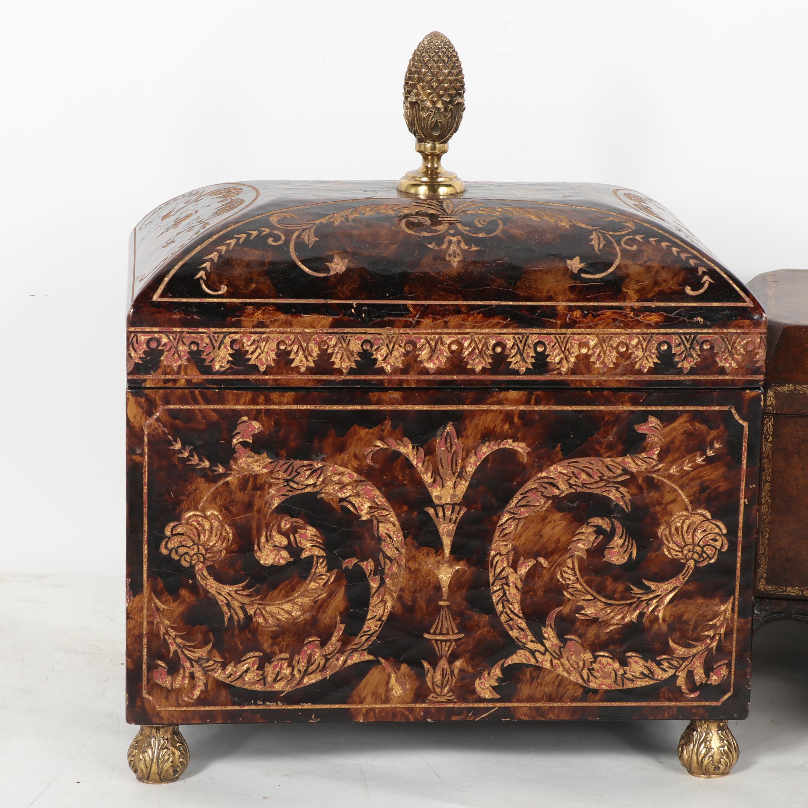 Maitland-Smith Coromandel Box and Other Wooden Boxes