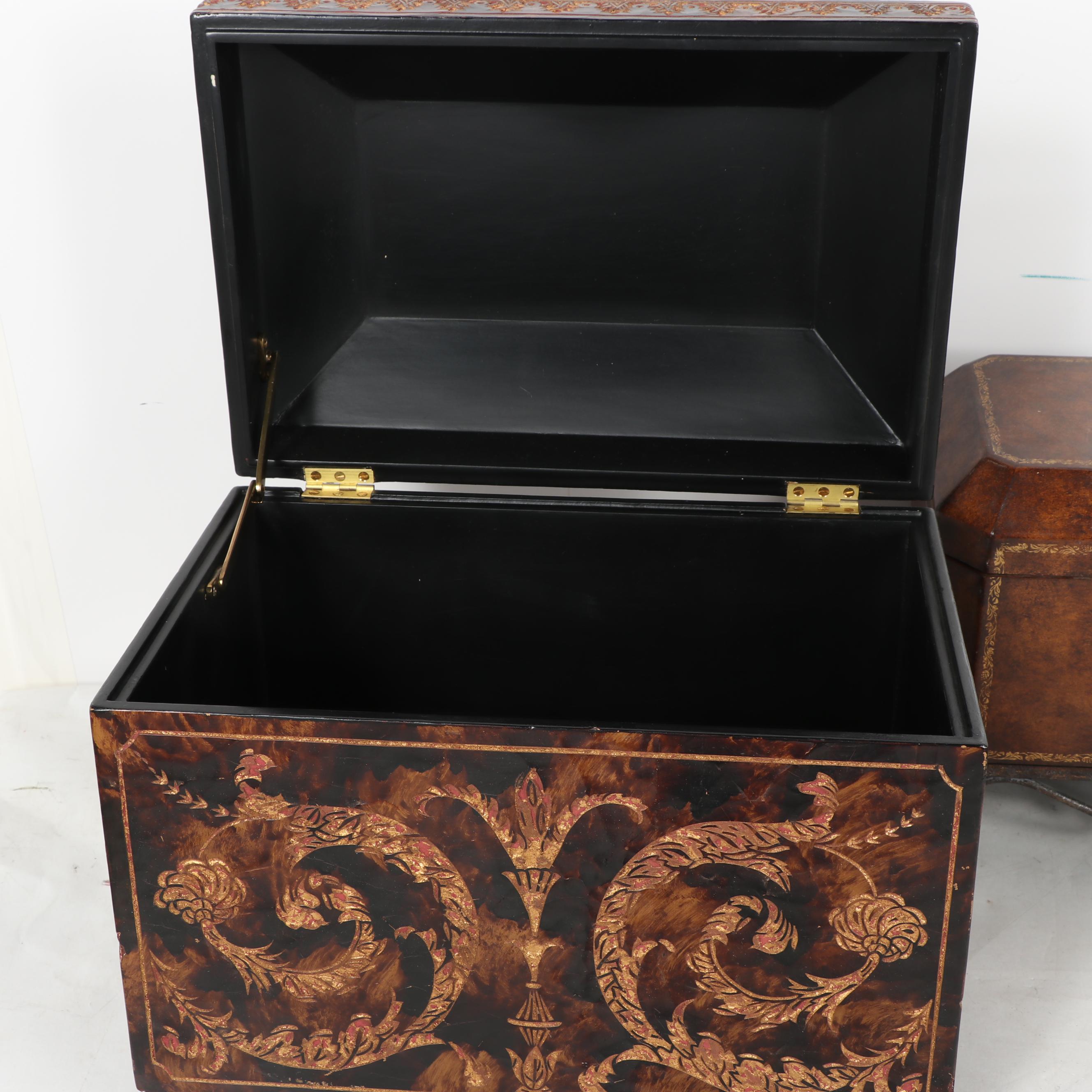 Maitland-Smith Coromandel Box and Other Wooden Boxes