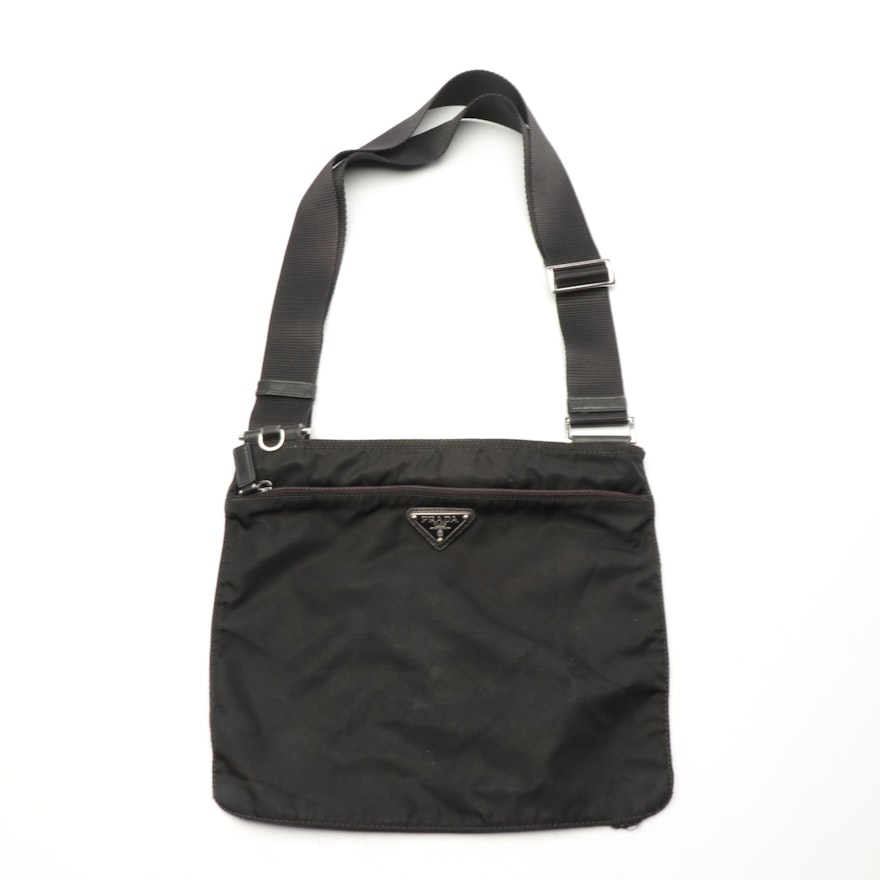 Prada Black Tessuto Nylon Crossbody Bag