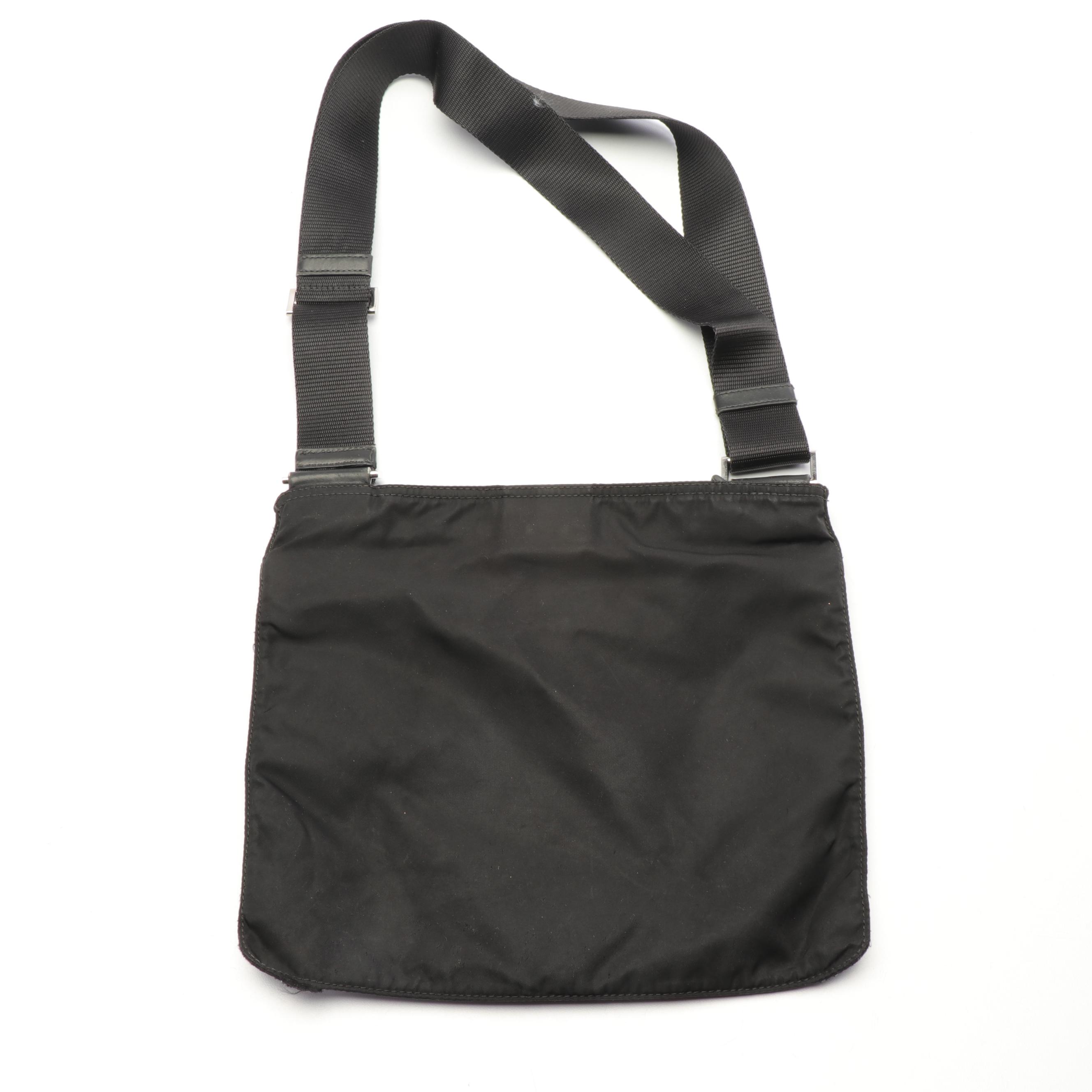 Prada Black Tessuto Nylon Crossbody Bag