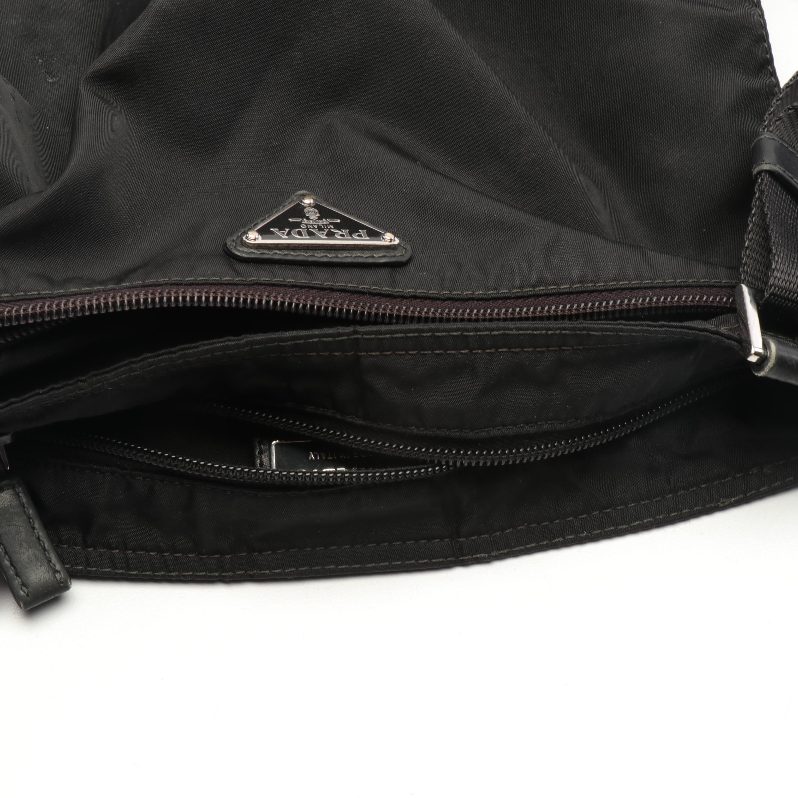 Prada Black Tessuto Nylon Crossbody Bag