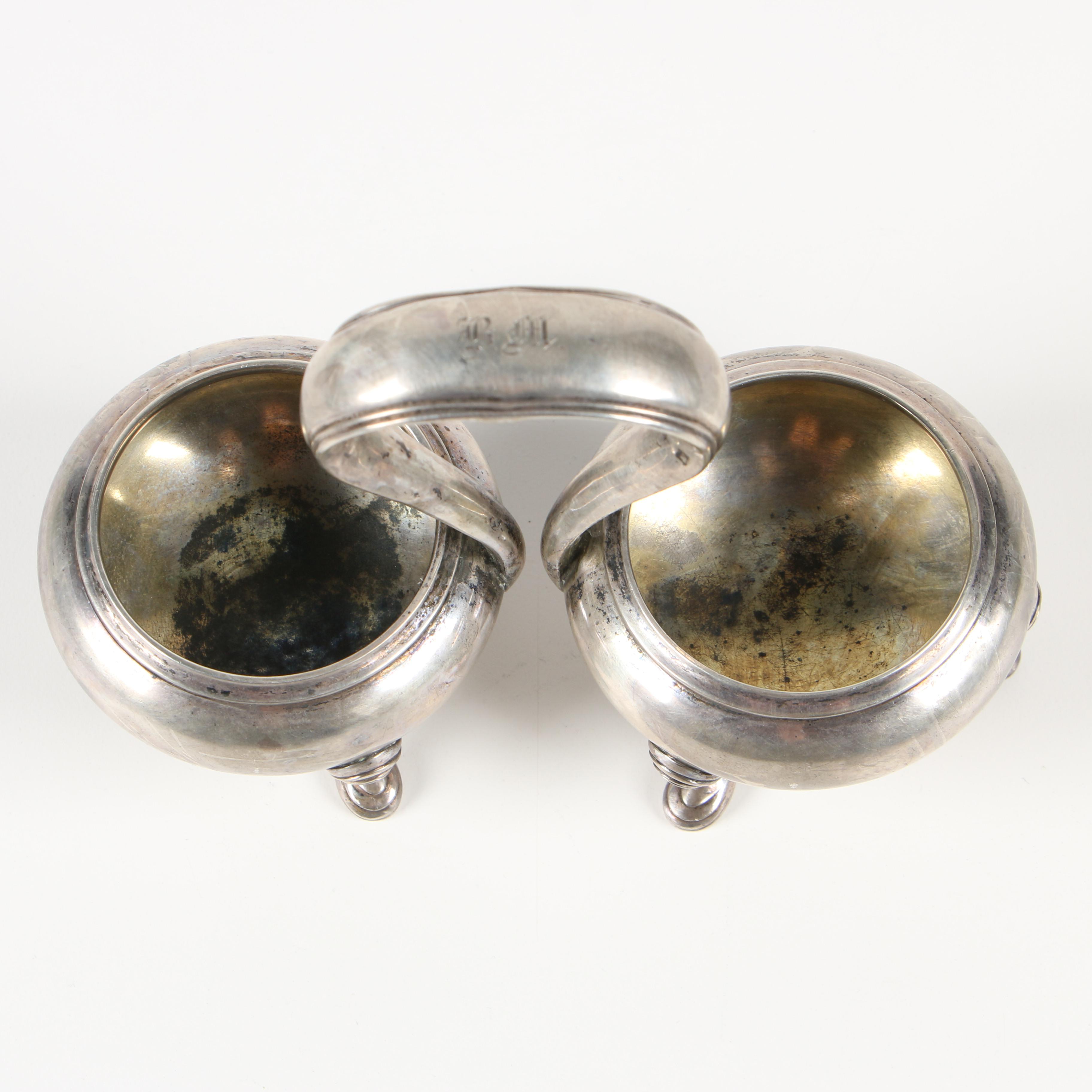 German 800 Silver Double Salt Dip from Berlin, 1854–1863