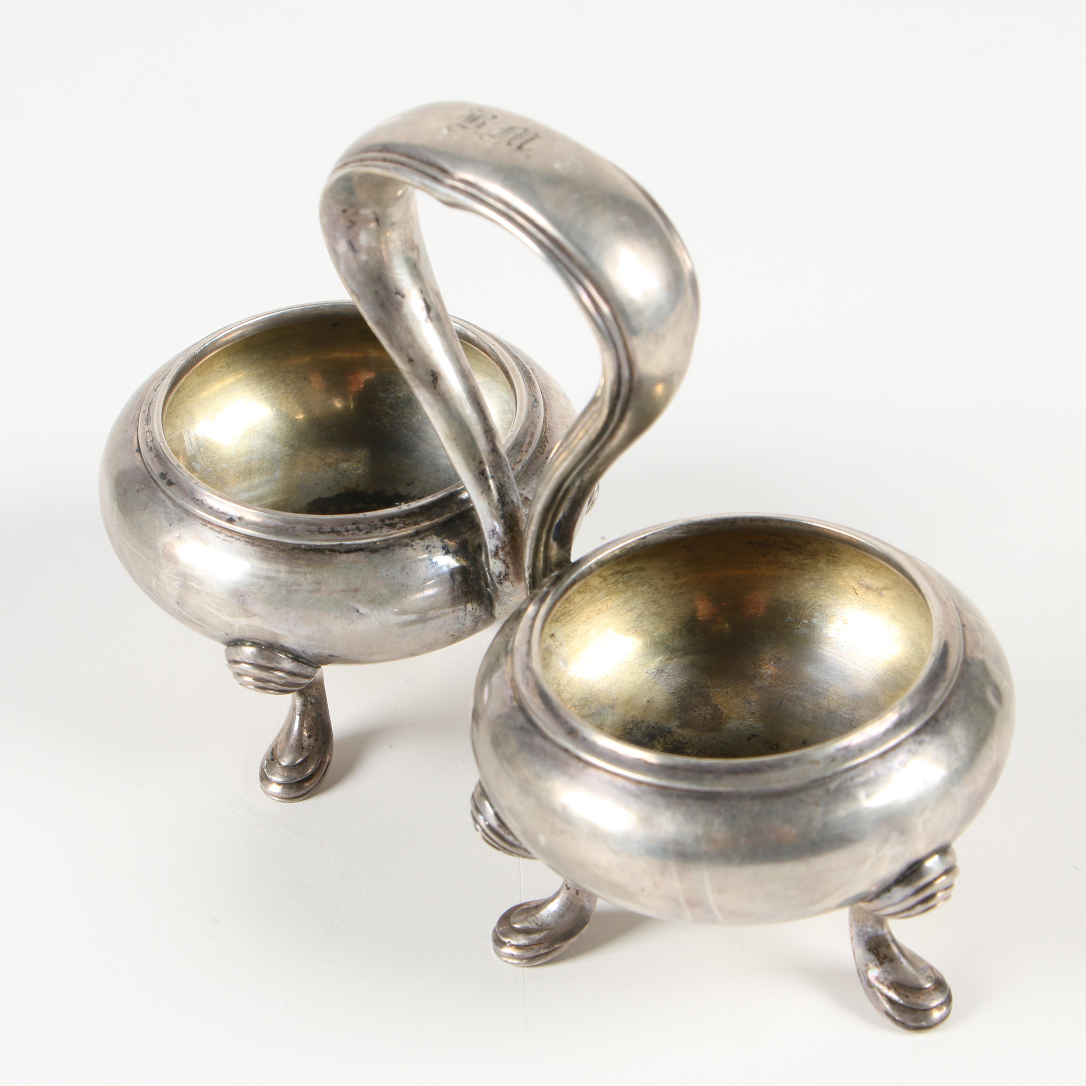 German 800 Silver Double Salt Dip from Berlin, 1854–1863