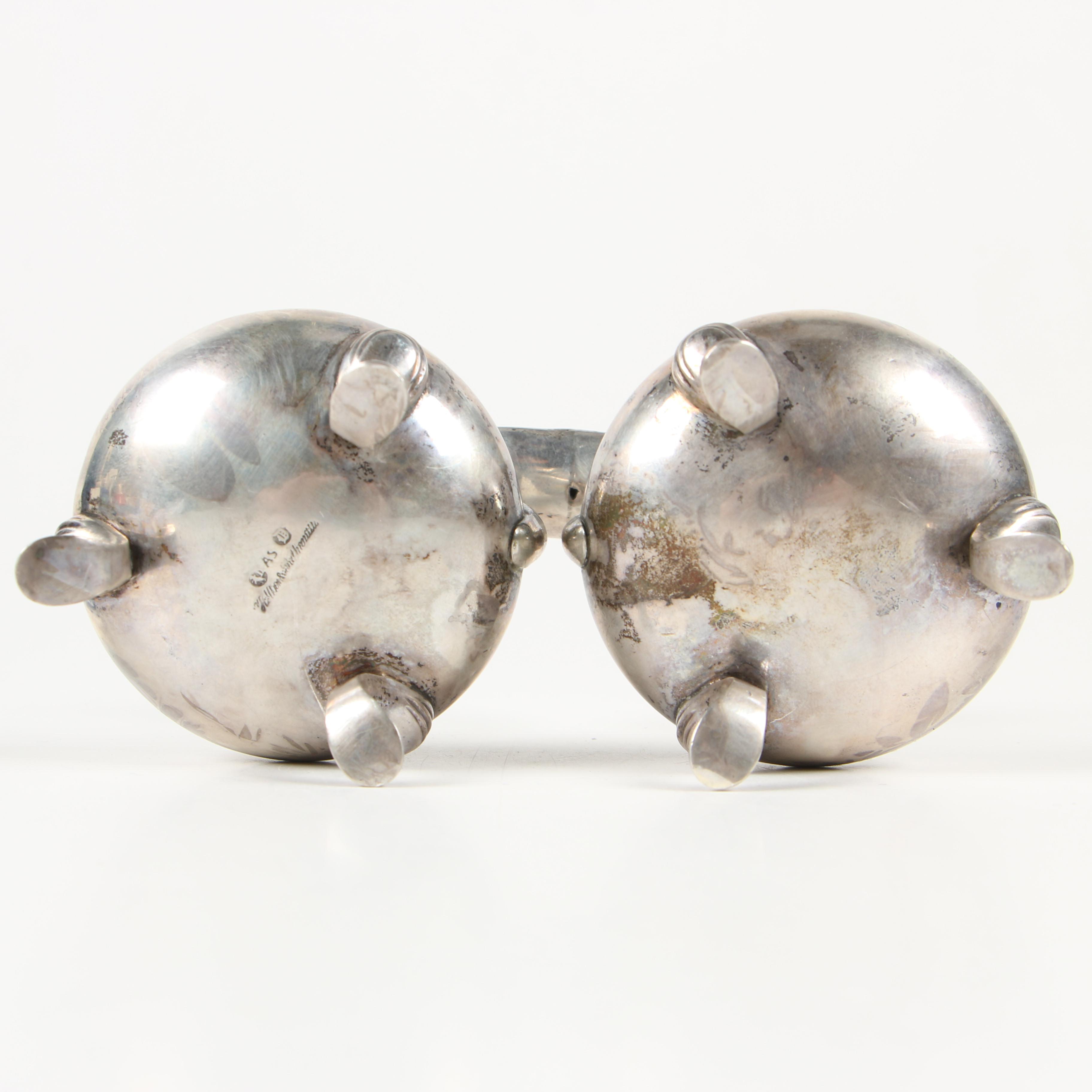 German 800 Silver Double Salt Dip from Berlin, 1854–1863