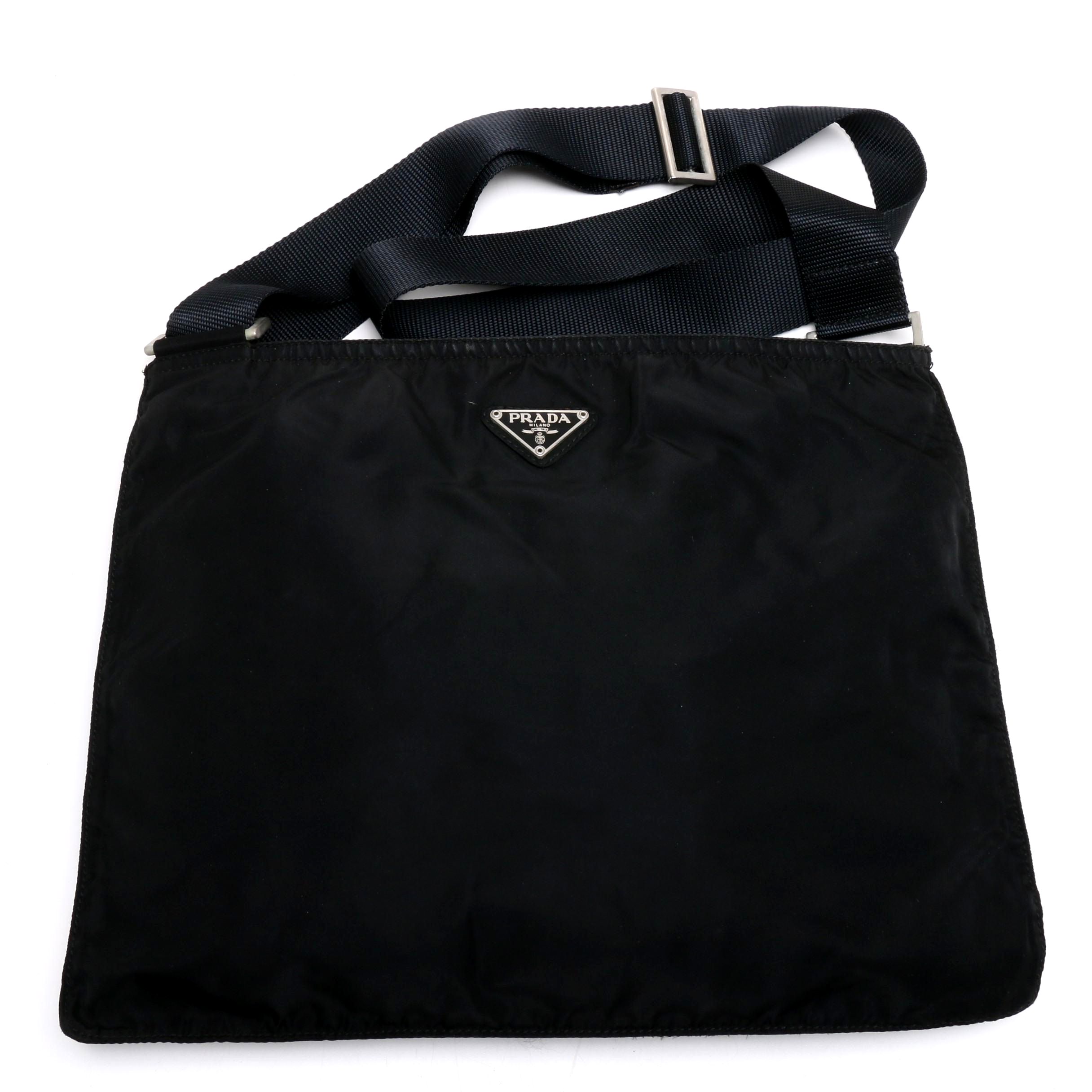 Prada Black Tessuto Nylon Shoulder Bag