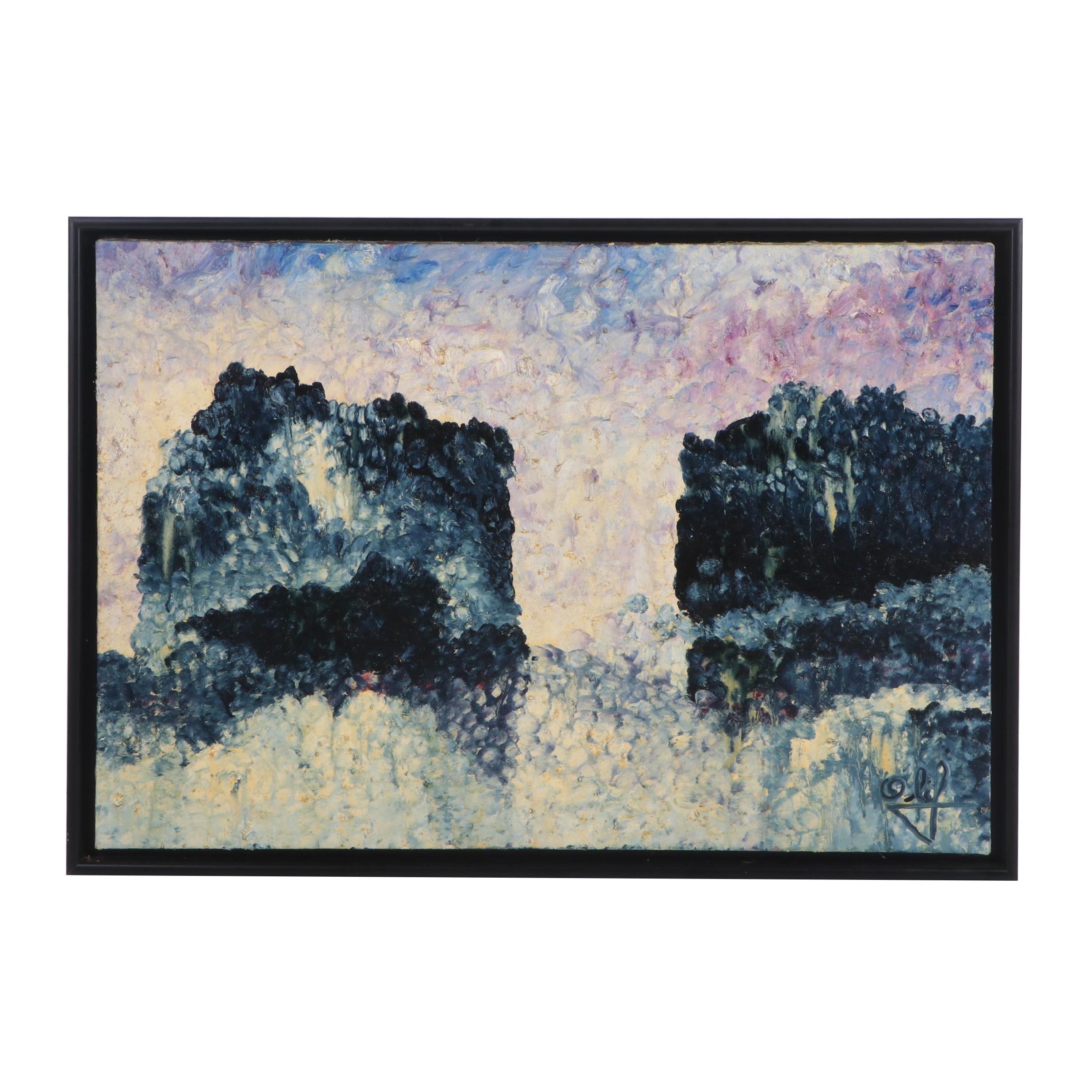 Olif Venters Oil Painting "Warsaw Ghetto 2"