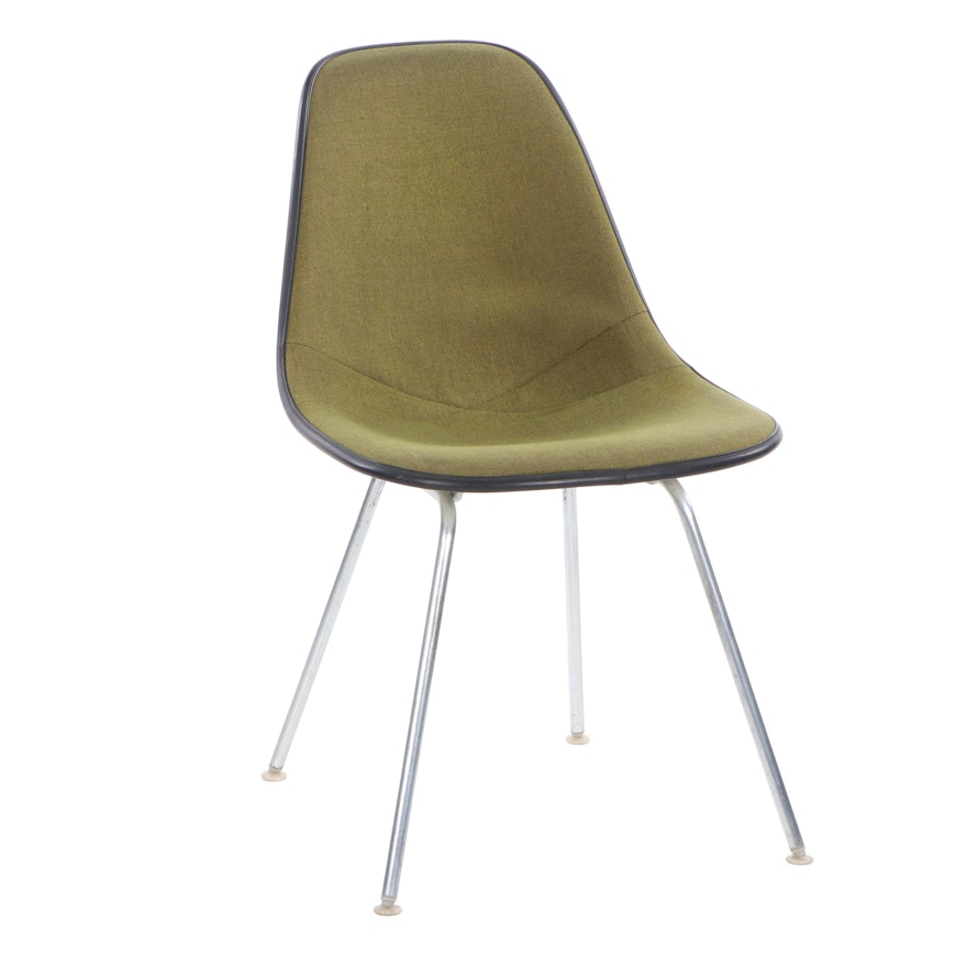 Charles and Ray Eames for Herman Miller Upholstered Fiberglass Side Chair