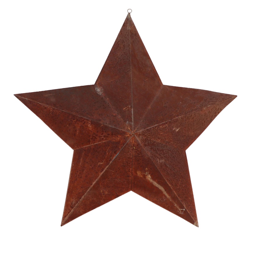 Large Metal Star Hanging Plaque