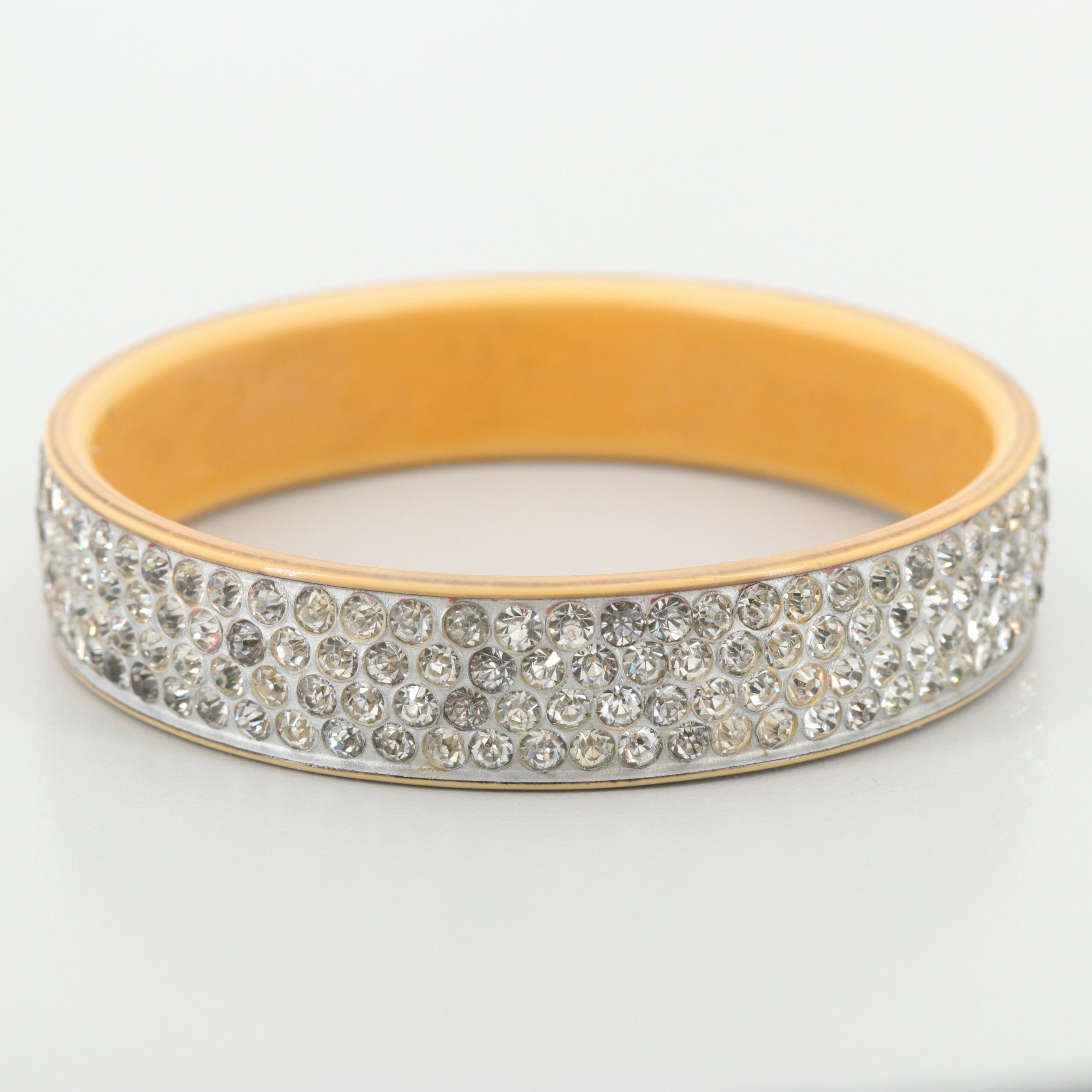 Vintage Sterling Silver and Celluloid Glass and Resin Bangle Bracelets