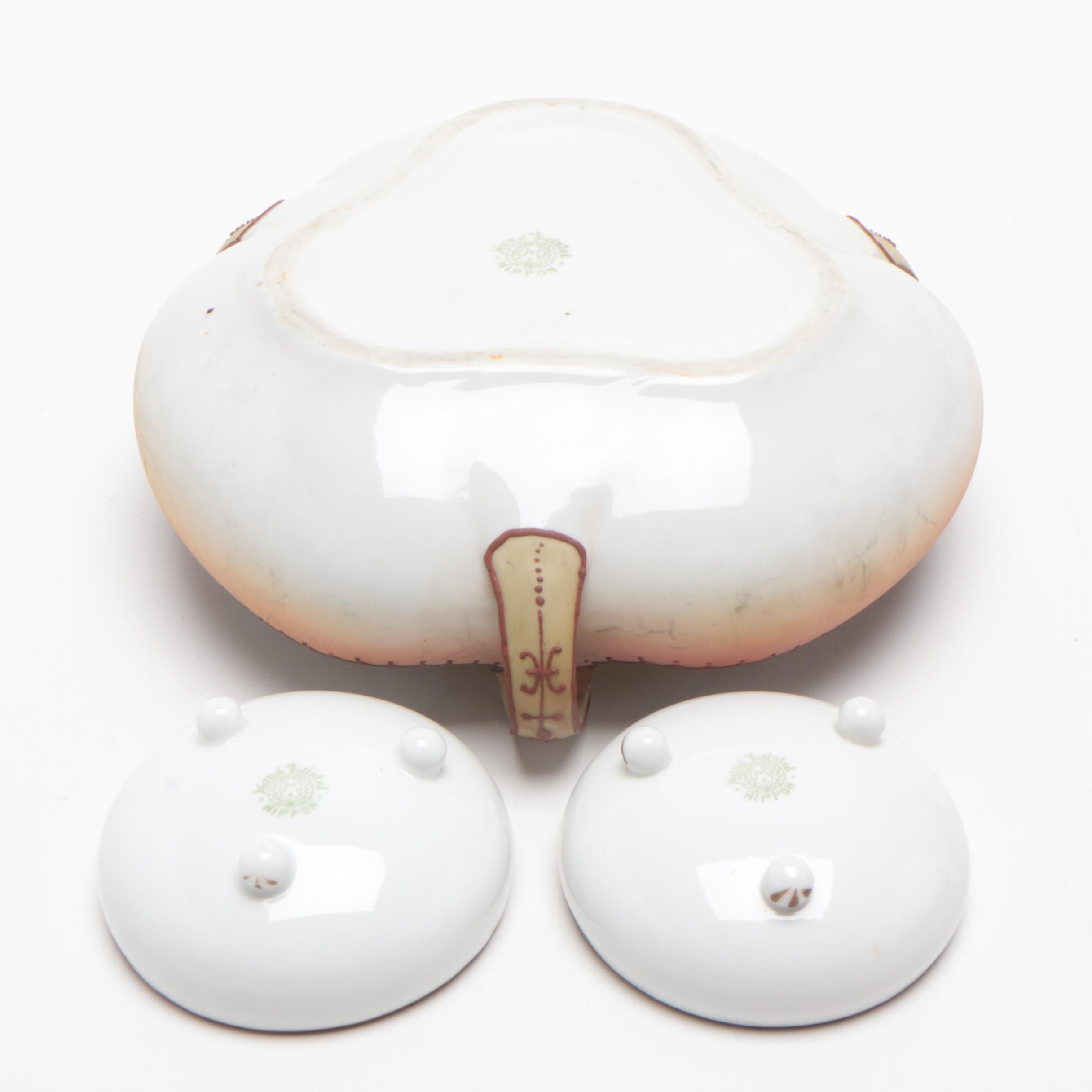 Noritake Hand-Painted Porcelain Candy and Nut Dishes, 1911-1921