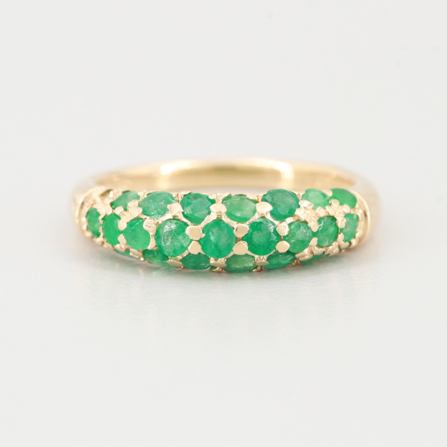 14K Yellow Gold Emerald Ring