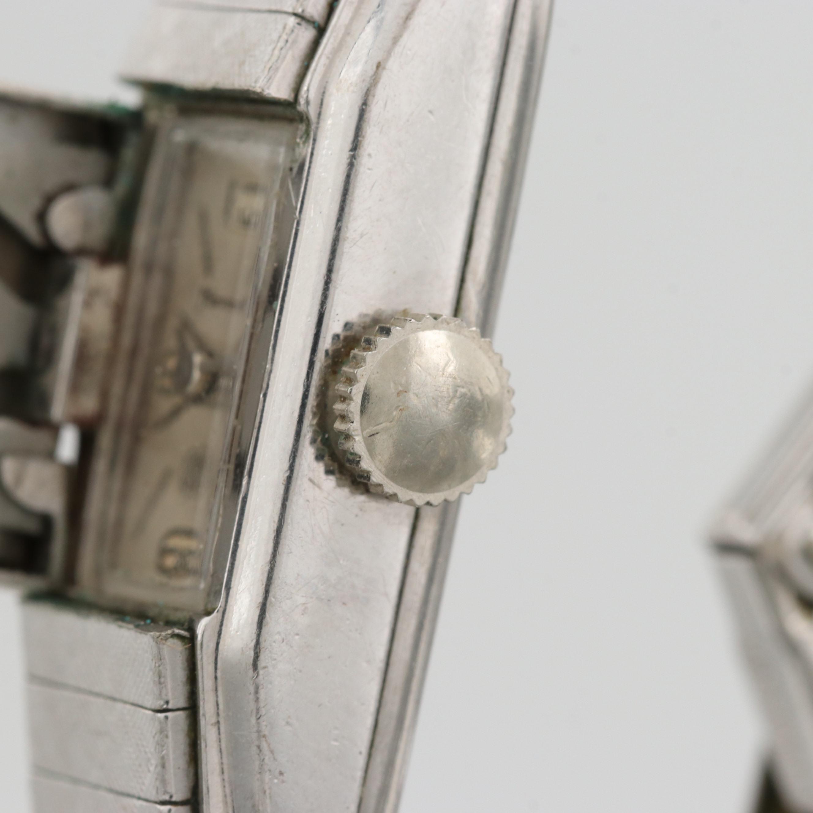 Vintage Marc Nicolet Secret Dial Rolled Gold Fill and Plate Stem Wind Watch