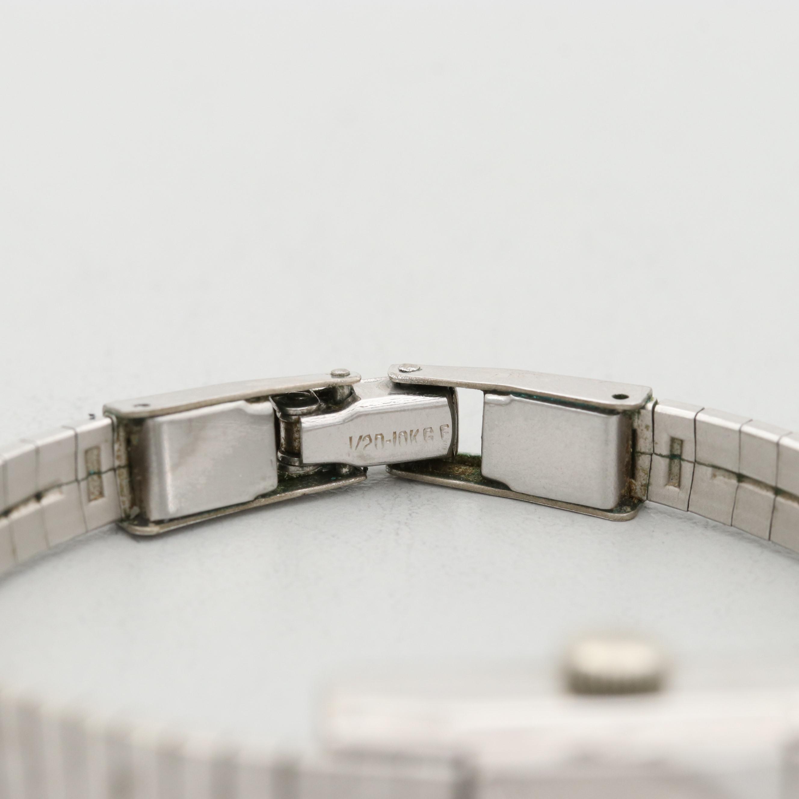 Vintage Marc Nicolet Secret Dial Rolled Gold Fill and Plate Stem Wind Watch