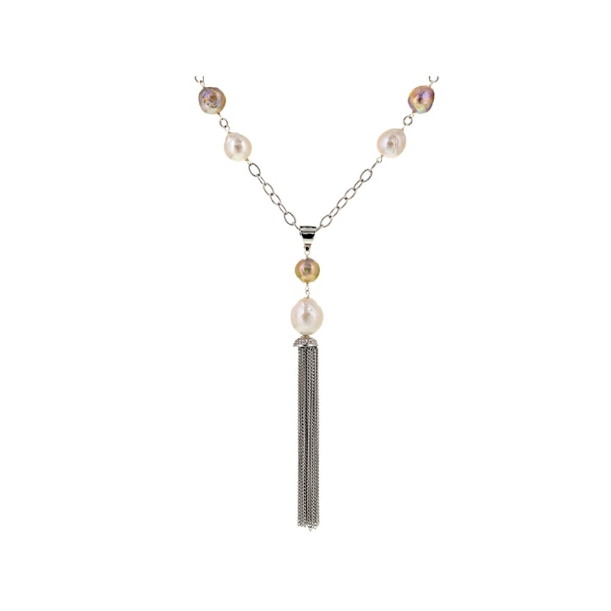Sterling Silver Cultured Pearl Necklace