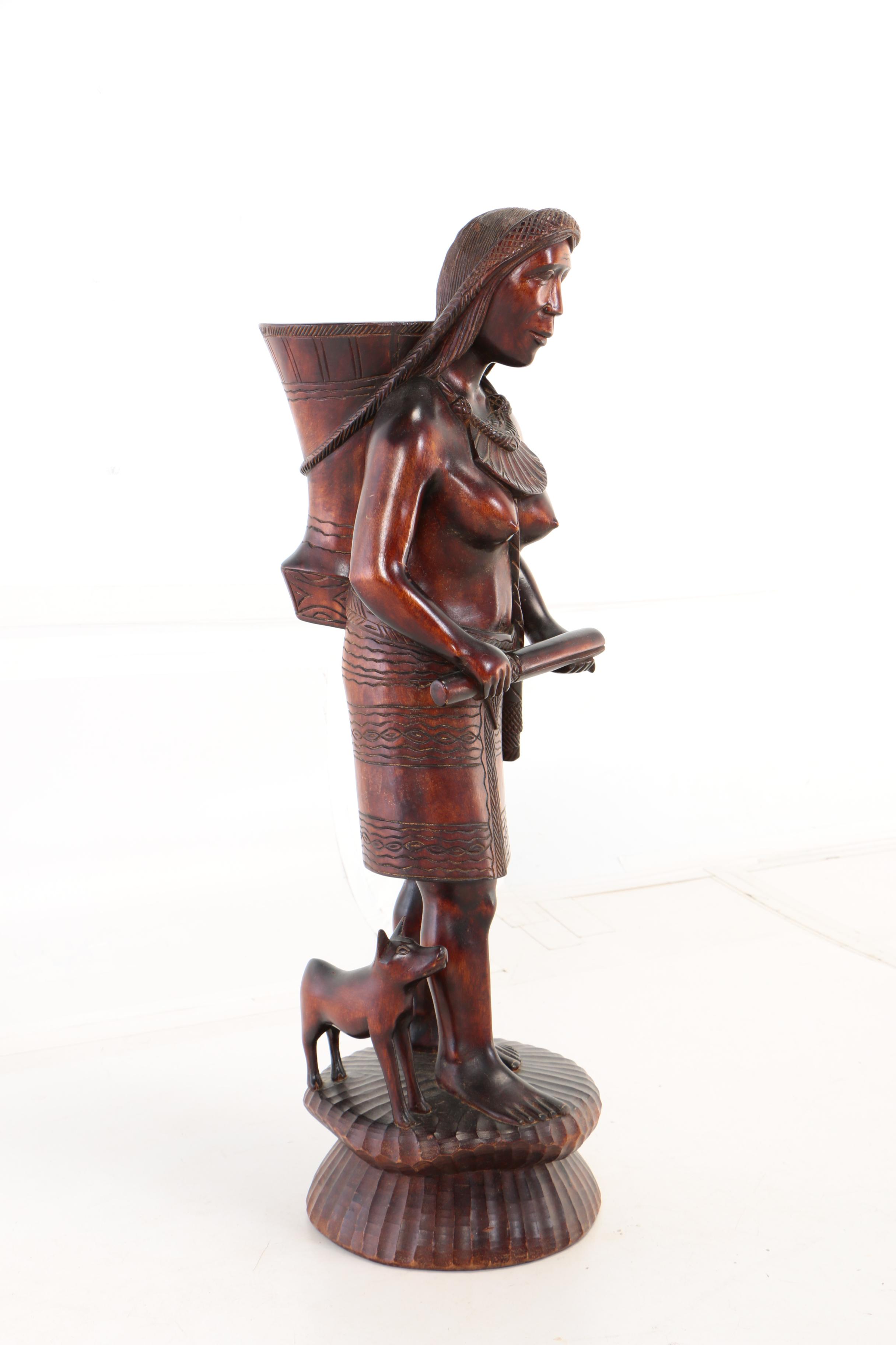 Carved Wood Igorot Style Figure from the Philippines