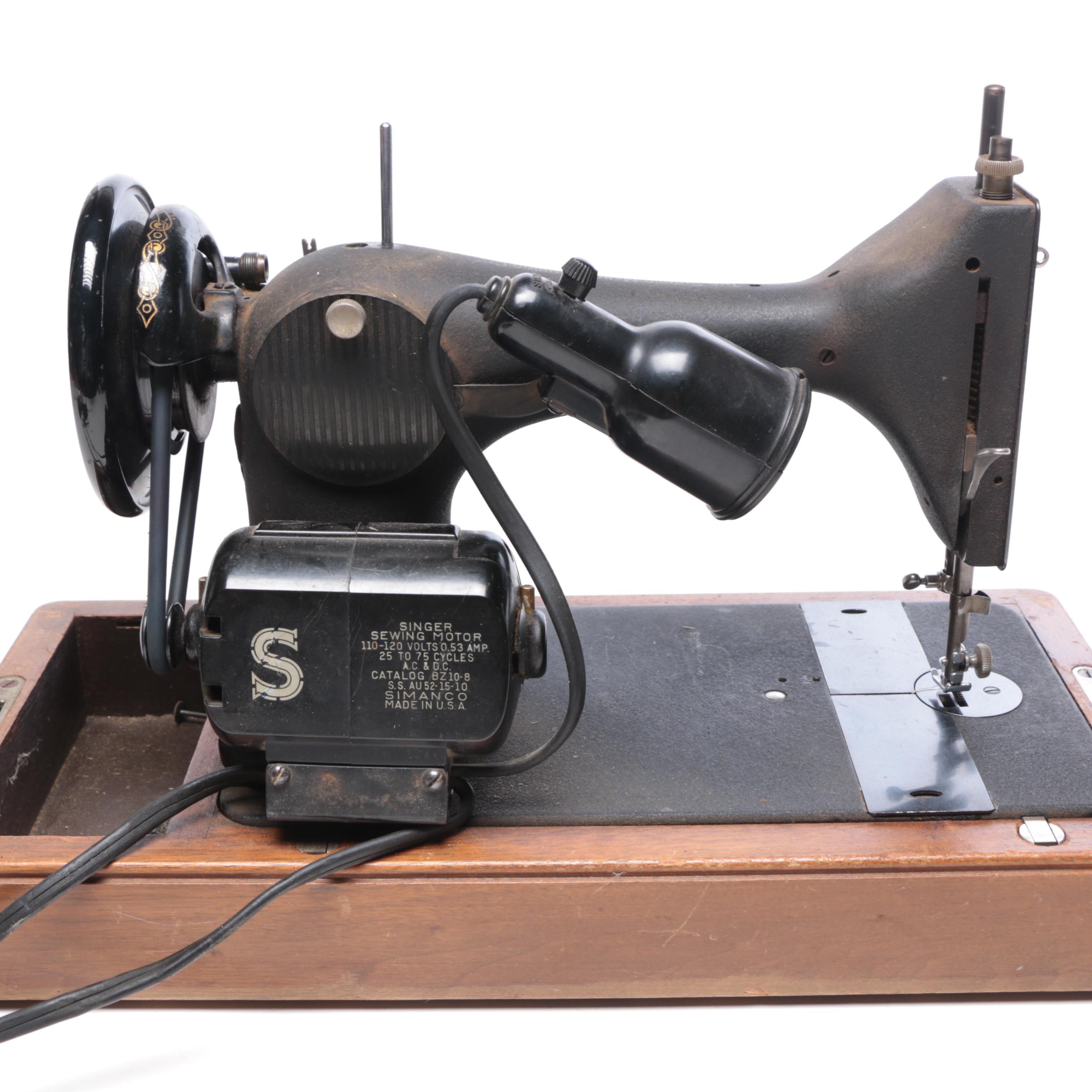 Singer Bentwood Sewing Machine, Keuffel & Esser Hand Site Level