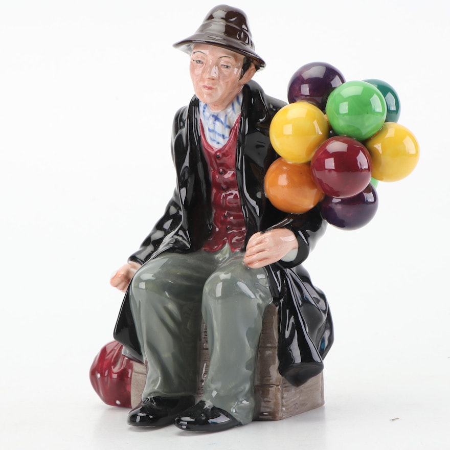 Royal Doulton "The Balloon Man" Porcelain Figurine, Late 20th Century