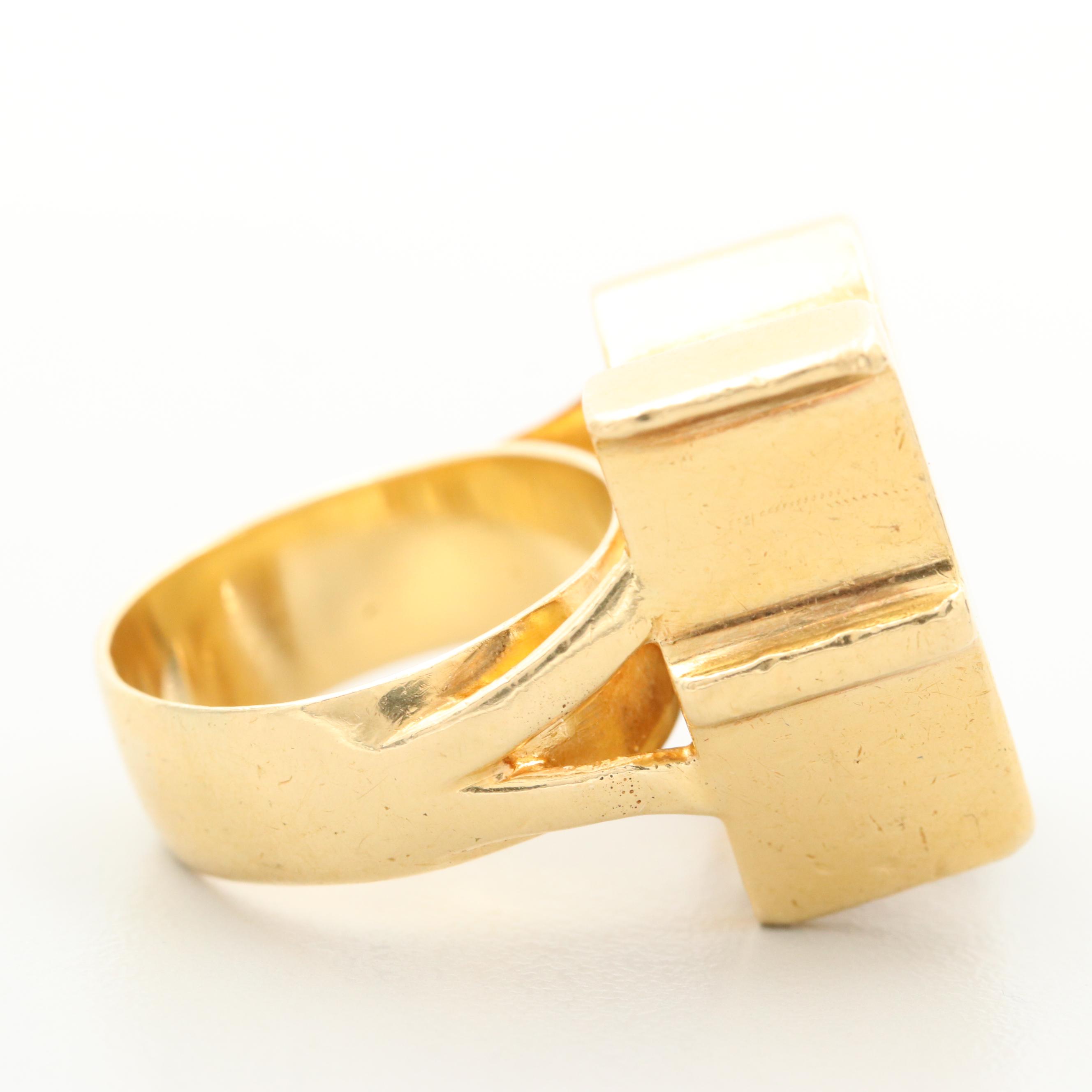 Robert Indiana 18K Yellow Gold "Love" Ring, Numbered 18 of 100