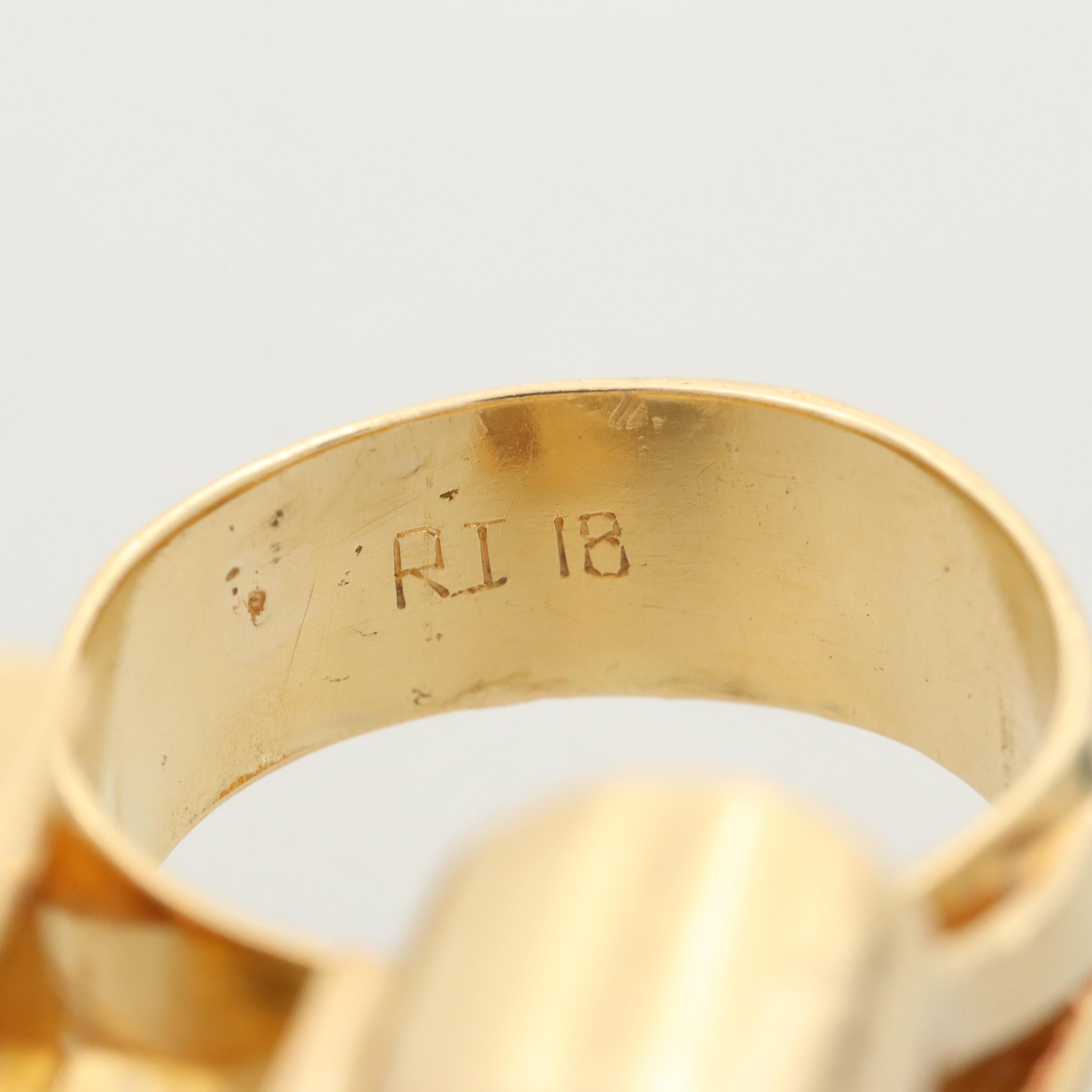 Robert Indiana 18K Yellow Gold "Love" Ring, Numbered 18 of 100