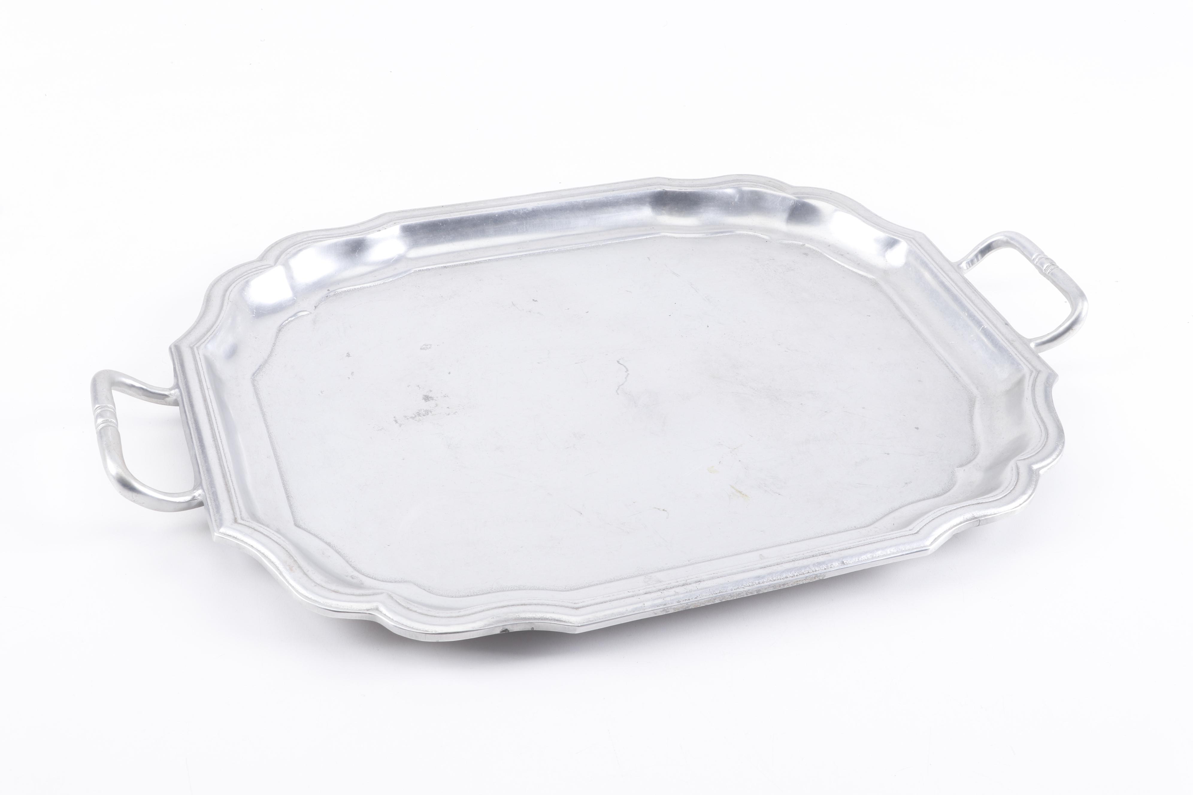 Towle Pewter Tea Set with Wilton Columbia Service Tray