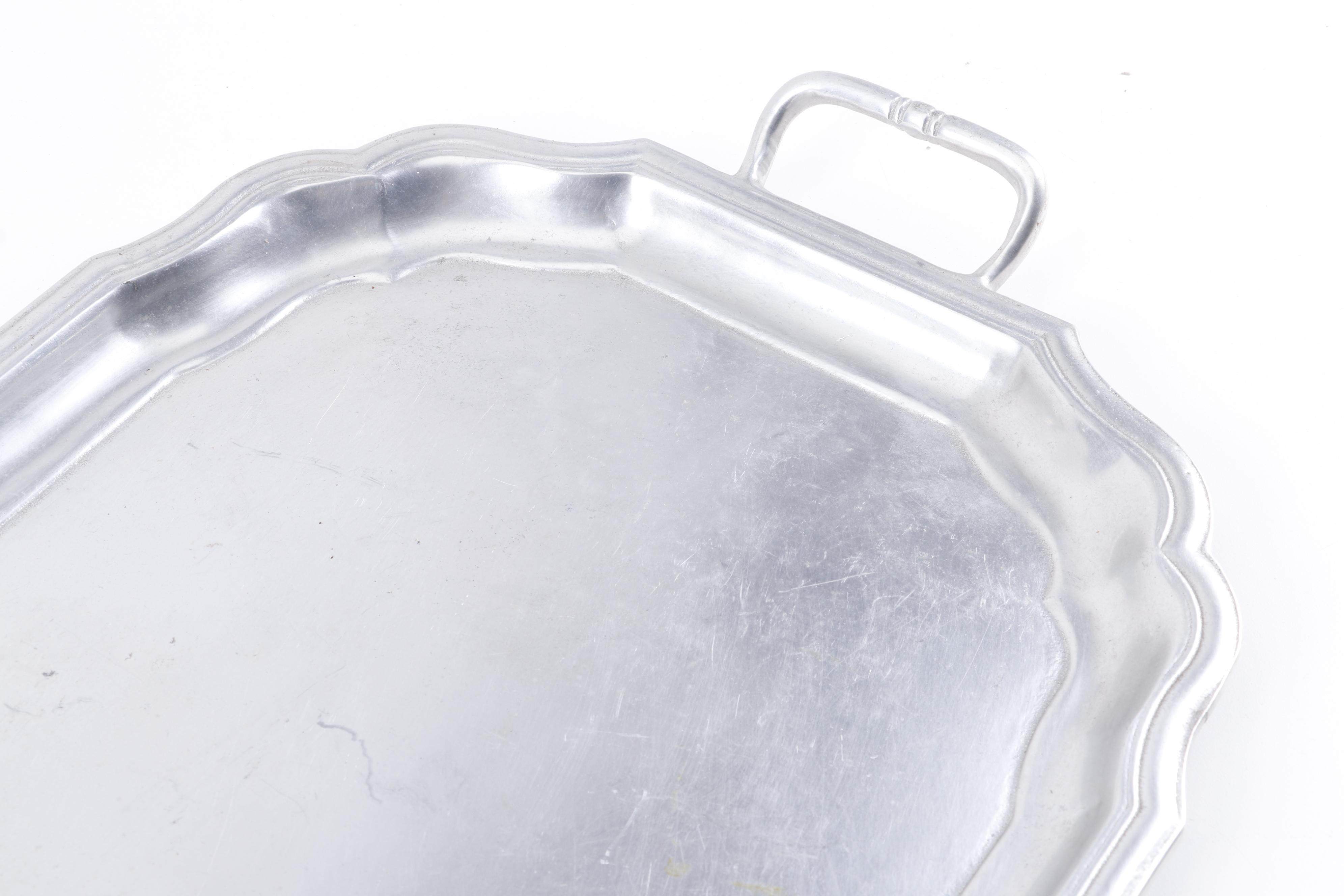 Towle Pewter Tea Set with Wilton Columbia Service Tray