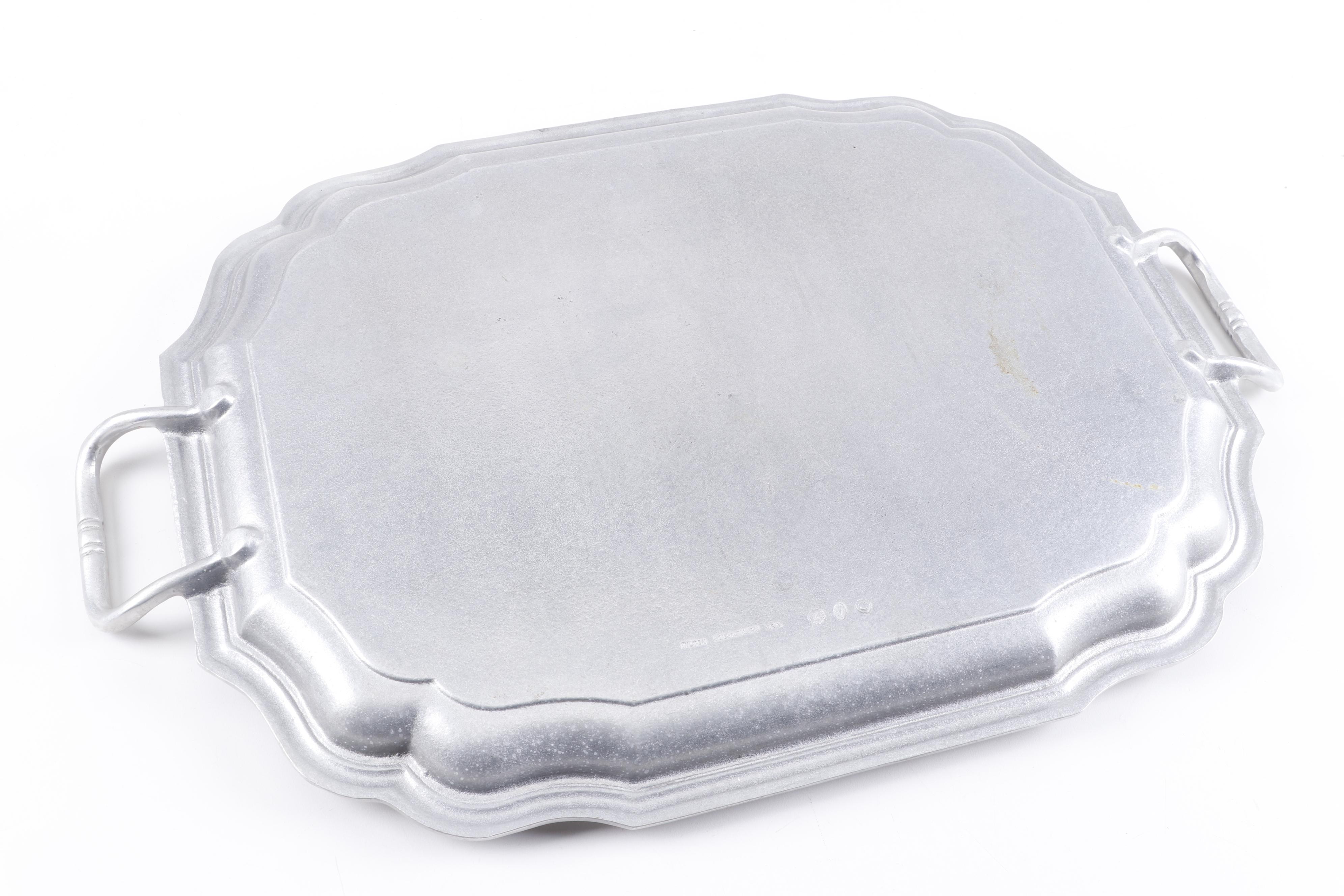 Towle Pewter Tea Set with Wilton Columbia Service Tray