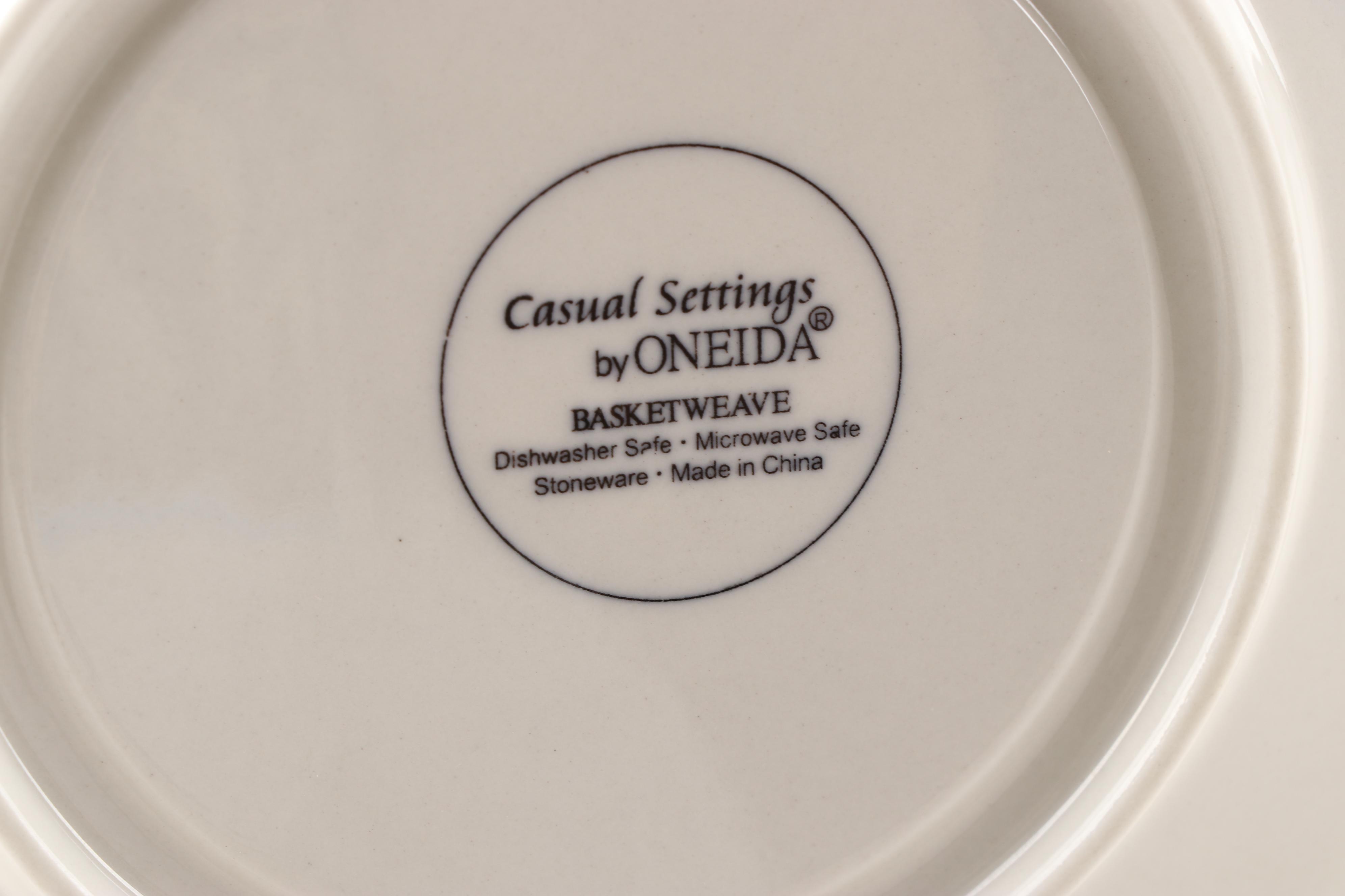 Oneida "Basketweave" Dinnerware Service